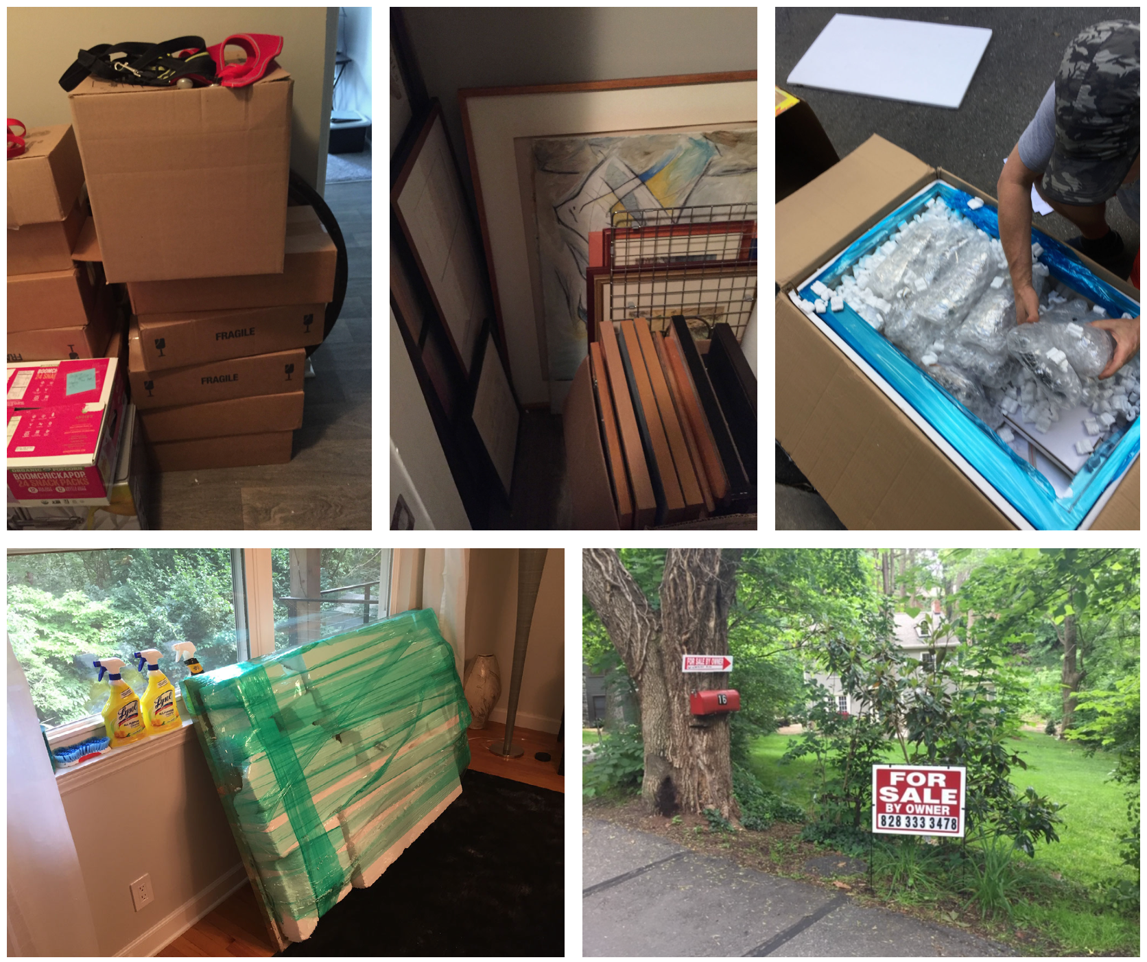 Packing belongings to move to Mexico
