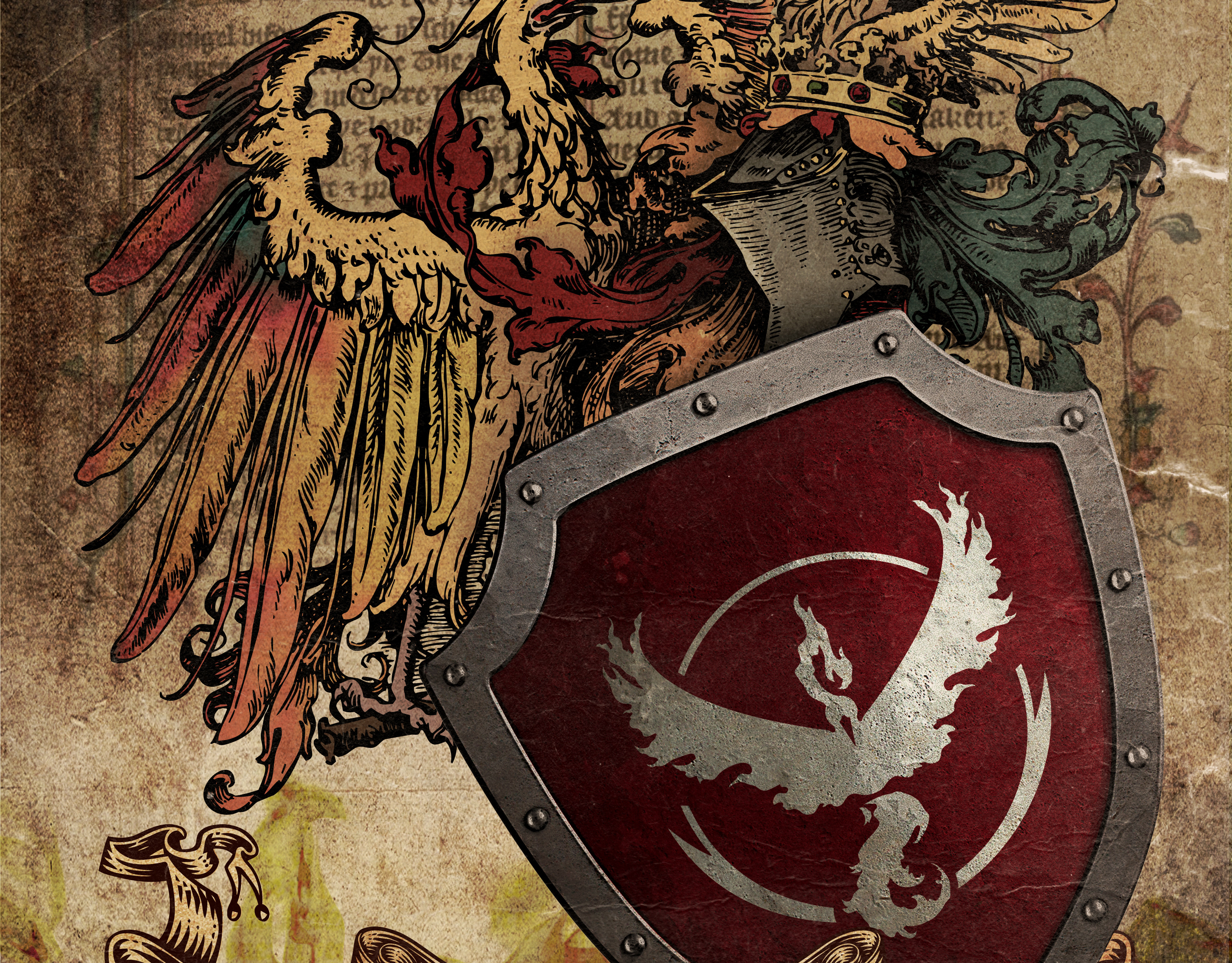 knight wallpaper - Google'da Ara Gothic fantasy art, Coat of arms, Art