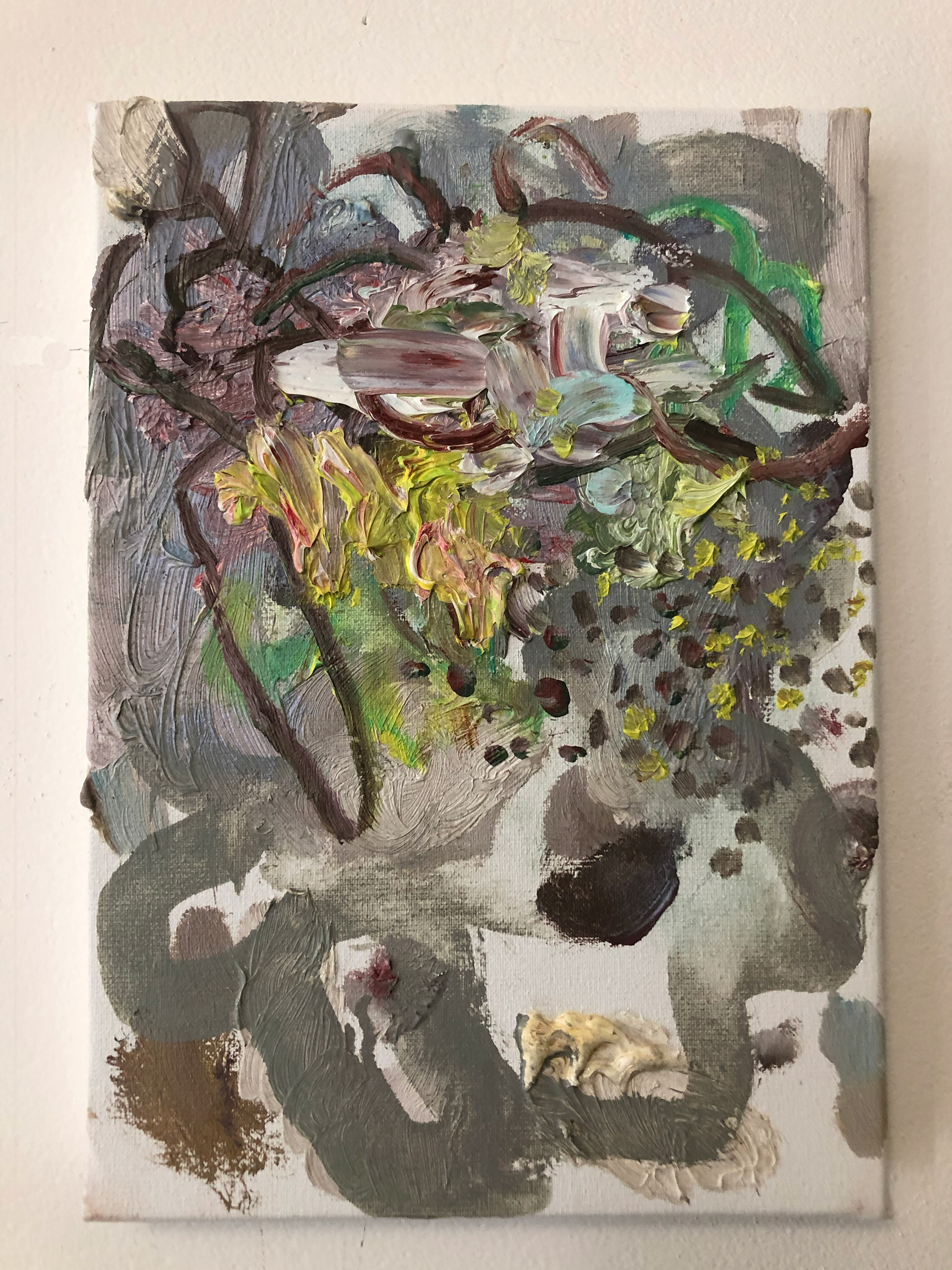 Green trousers, oil on canvas, 16 x 22 cm