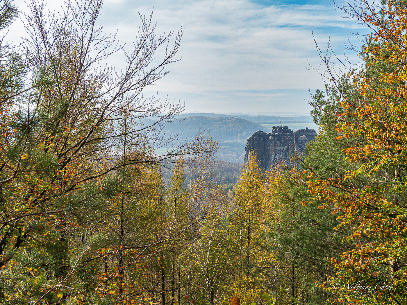 Blick von der Hohen Liebe auf den Falkenstein