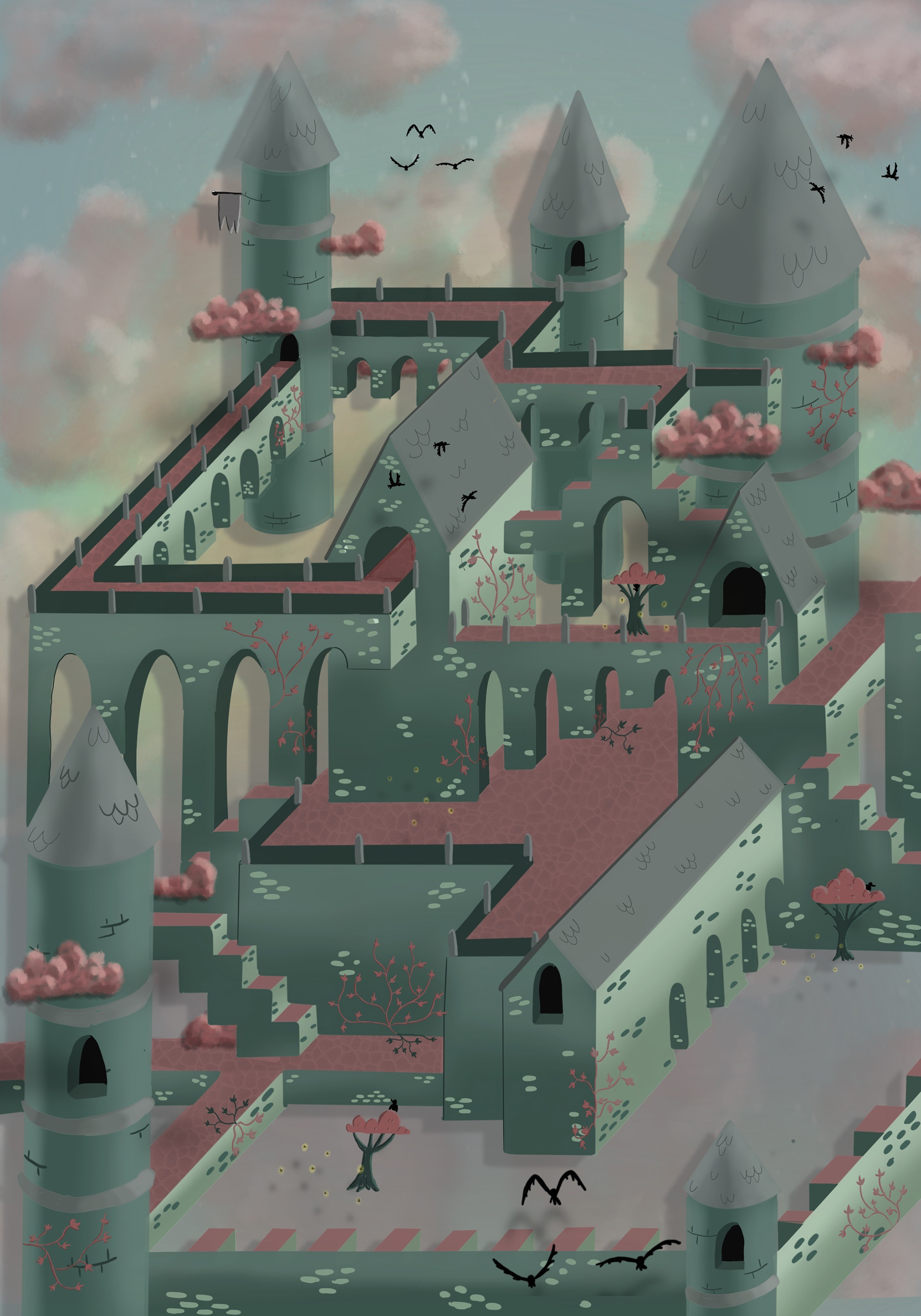 Annie Scott, Fantasy Environment, Digital Art, Chagrin Falls High School, Educator: Jill Eisert, Grade 12,  Honorable Mention