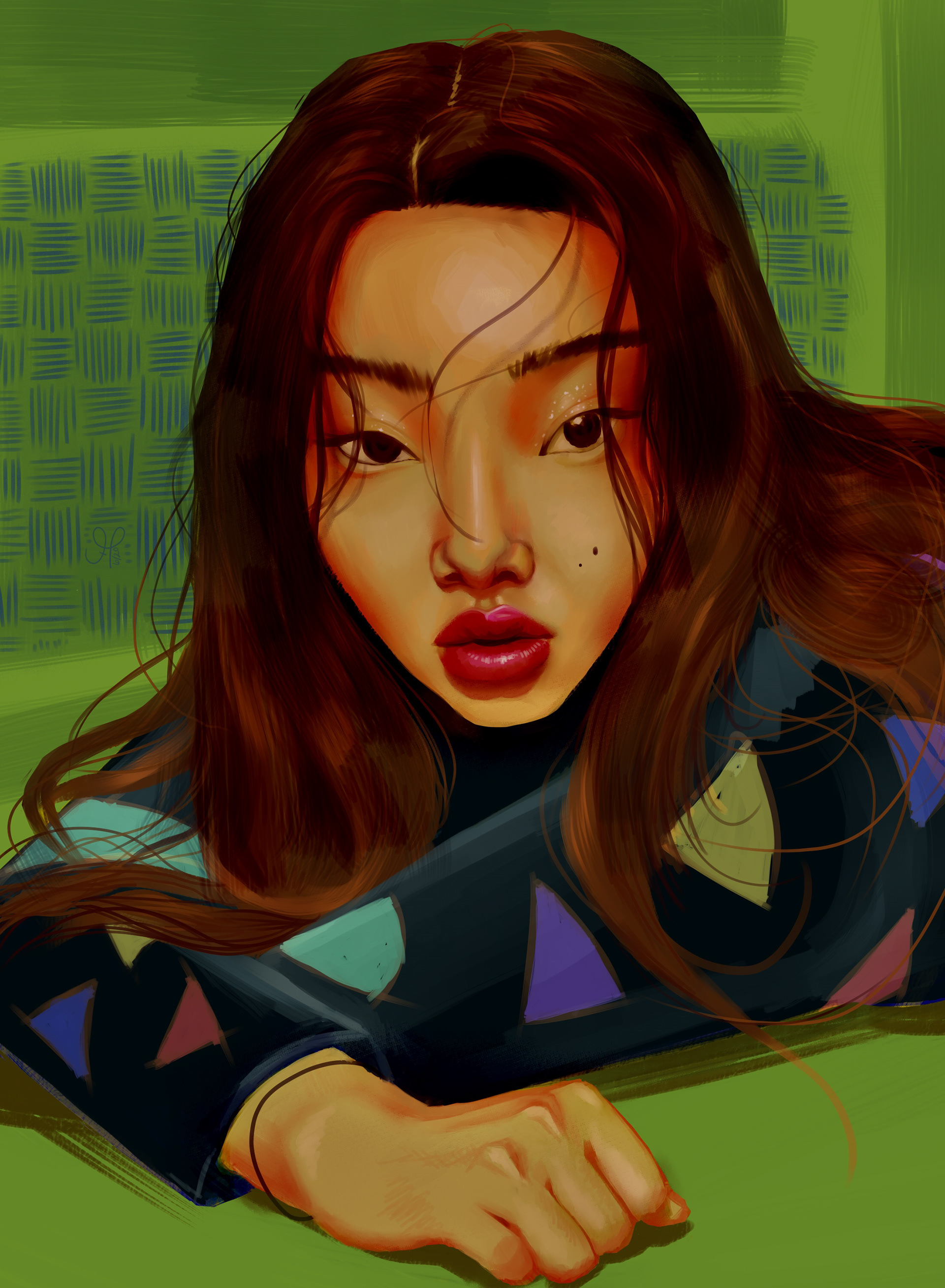 Alejandra Pinzon, by the curb, Digital Art, Brecksville Broadview Hts High School, Educator: Mary Shaffer, Grade 12,  Honorable Mention