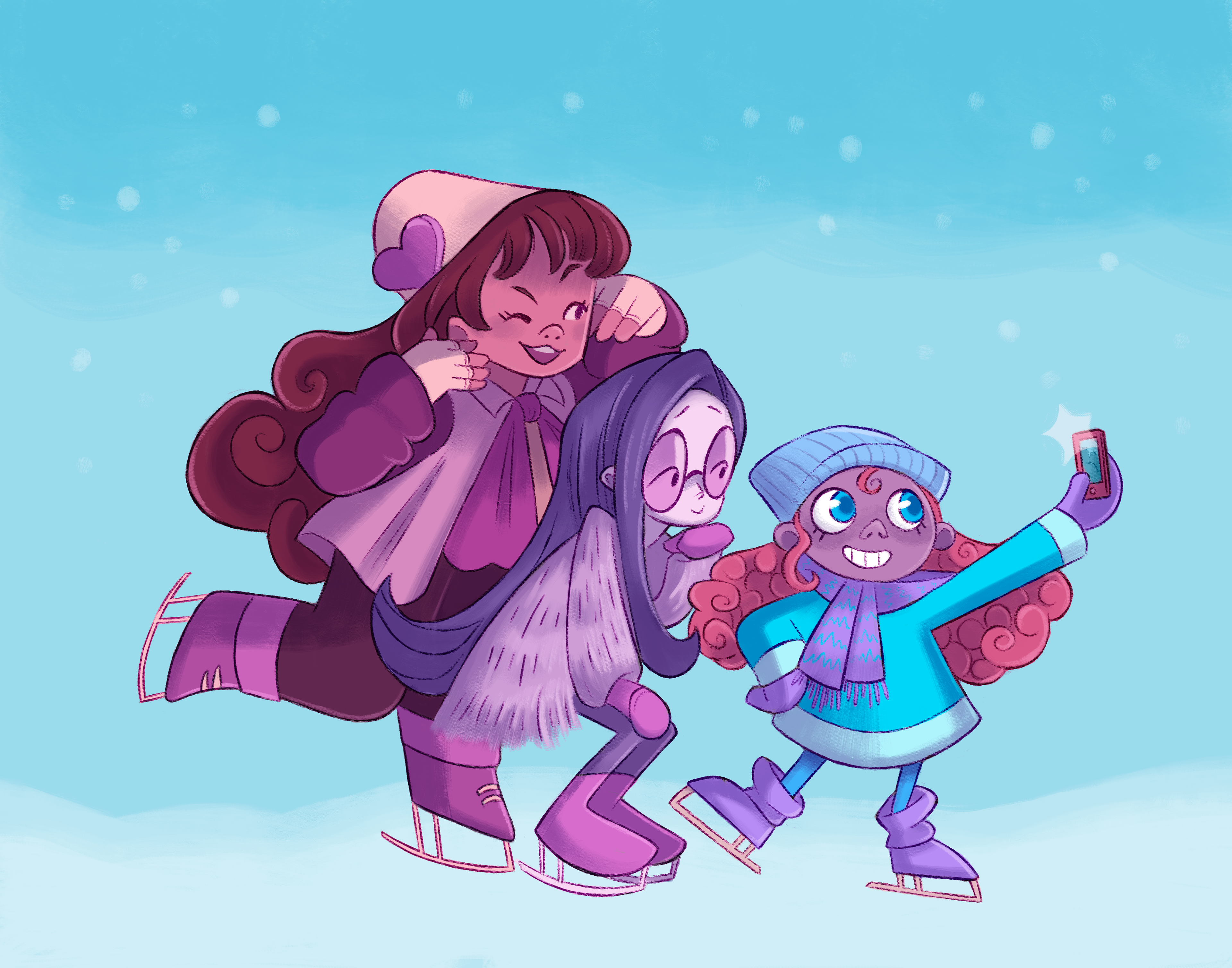 "Group Selfie" - Iceskating Pals project