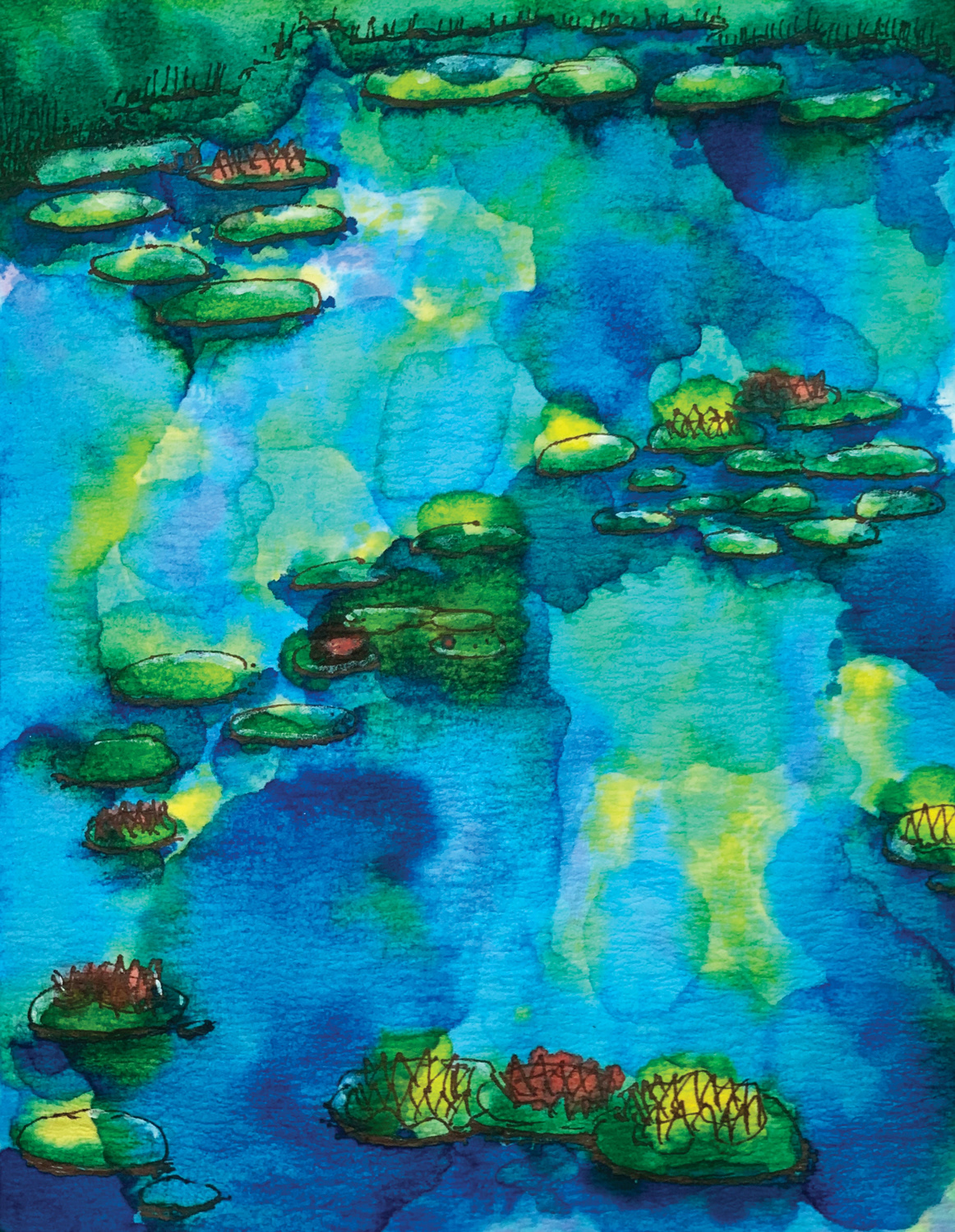 Roylco, Blots of Paper, Product Art. Media: Blotter paper, watercolors, ink. 2019. 