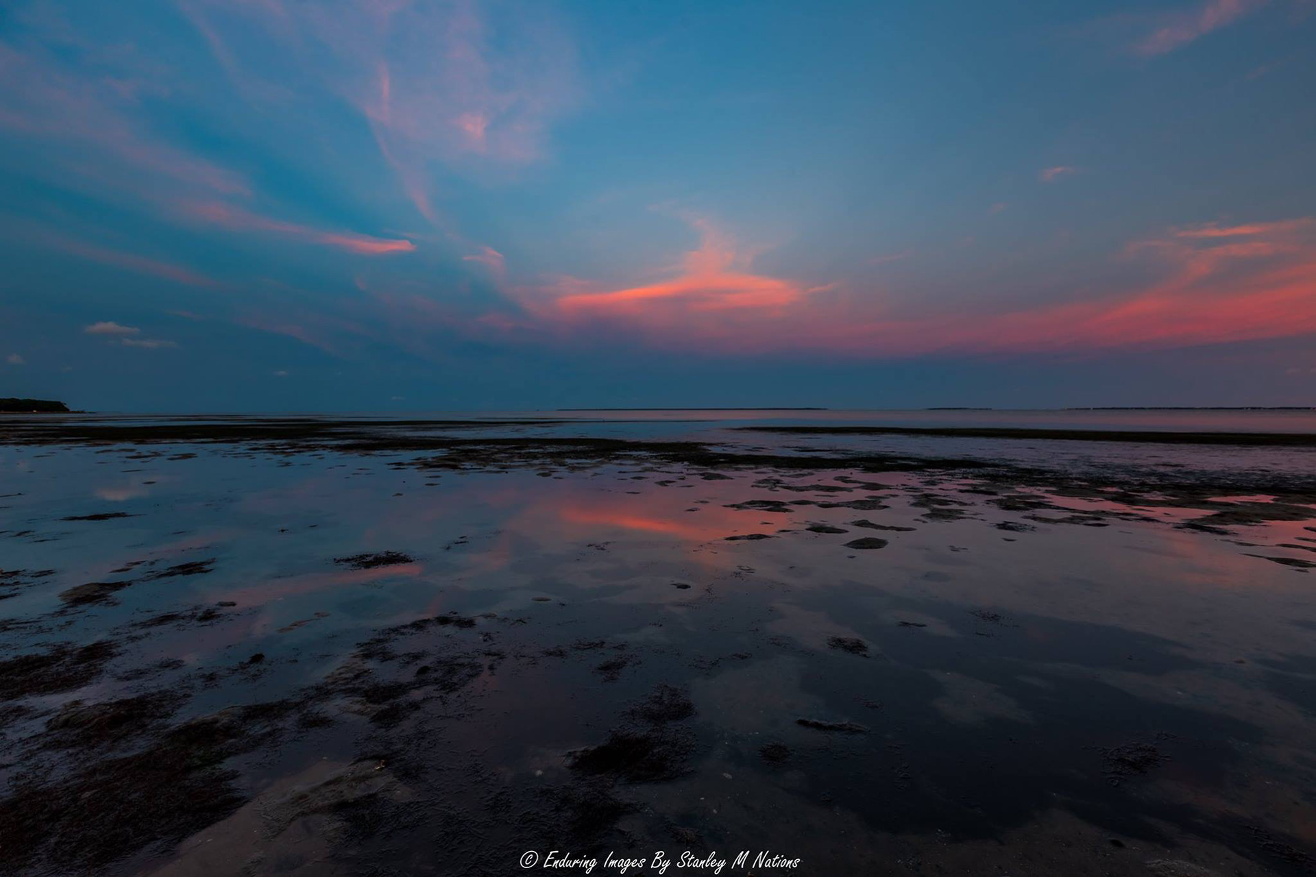 Enduring Images by Stanley Nations Low Tide Twilight Sky