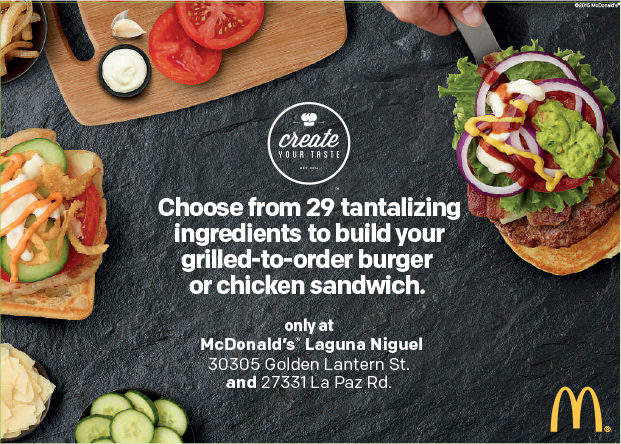 McDonald's Create Your cart sign