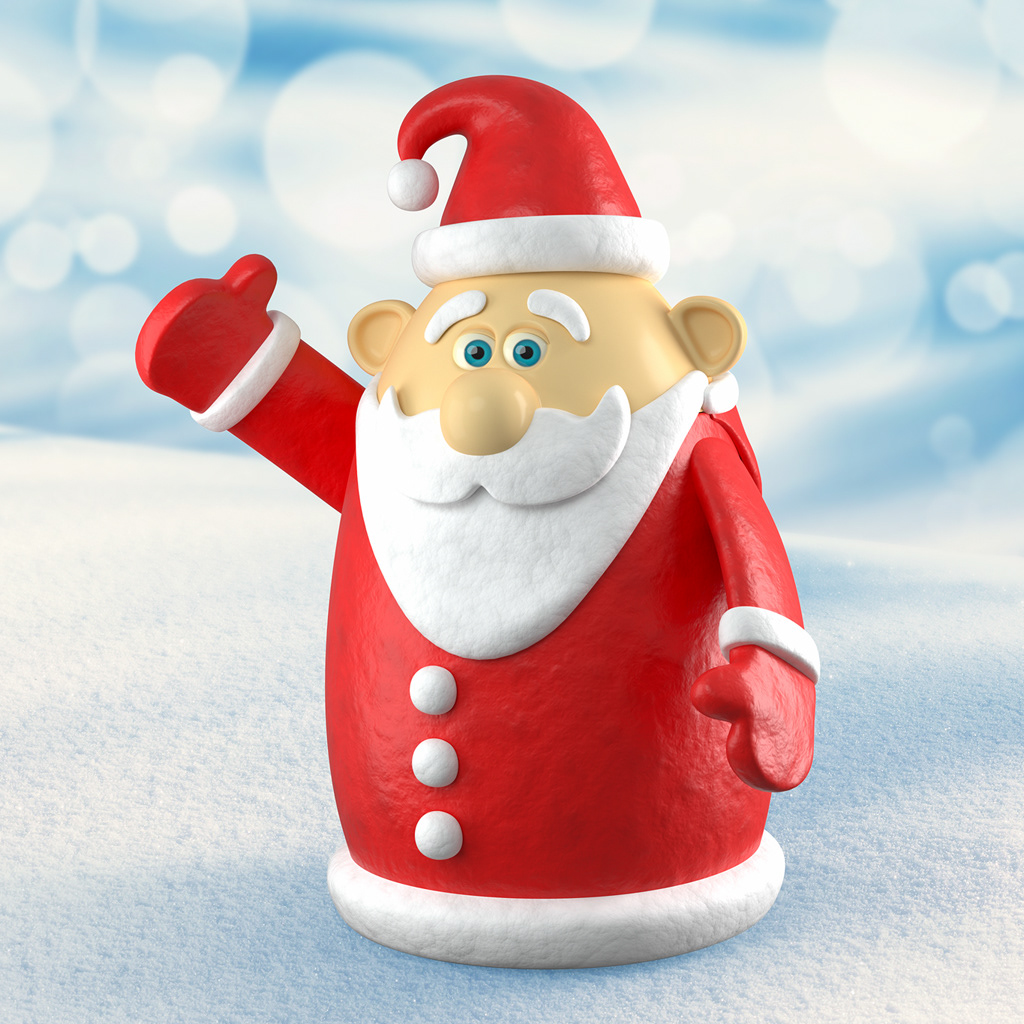 santa claus 3d drawing