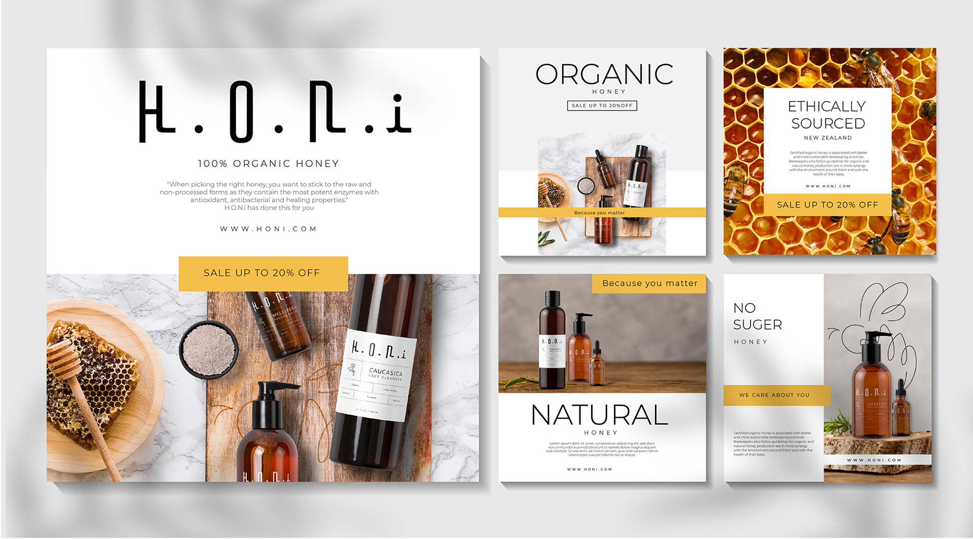 Brand Identity and Packaging Design for "H.O.N.I"