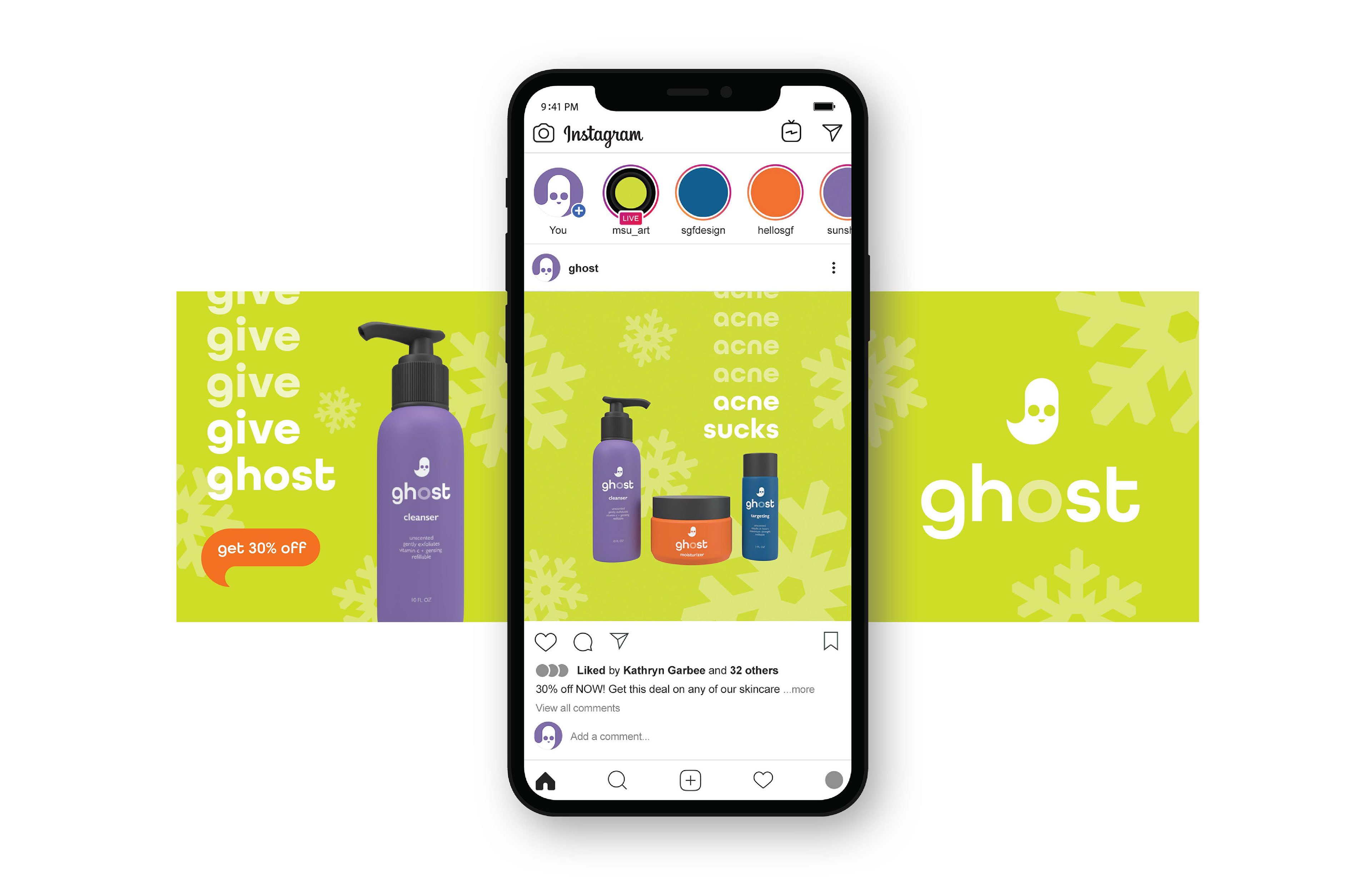 Mockup of Instagram Carousel Design for the Gender-Neutral Packaging Campaign