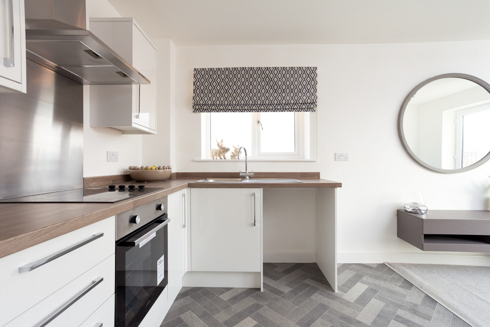 Kitchenette in new build construction property in Preston, Lancashire