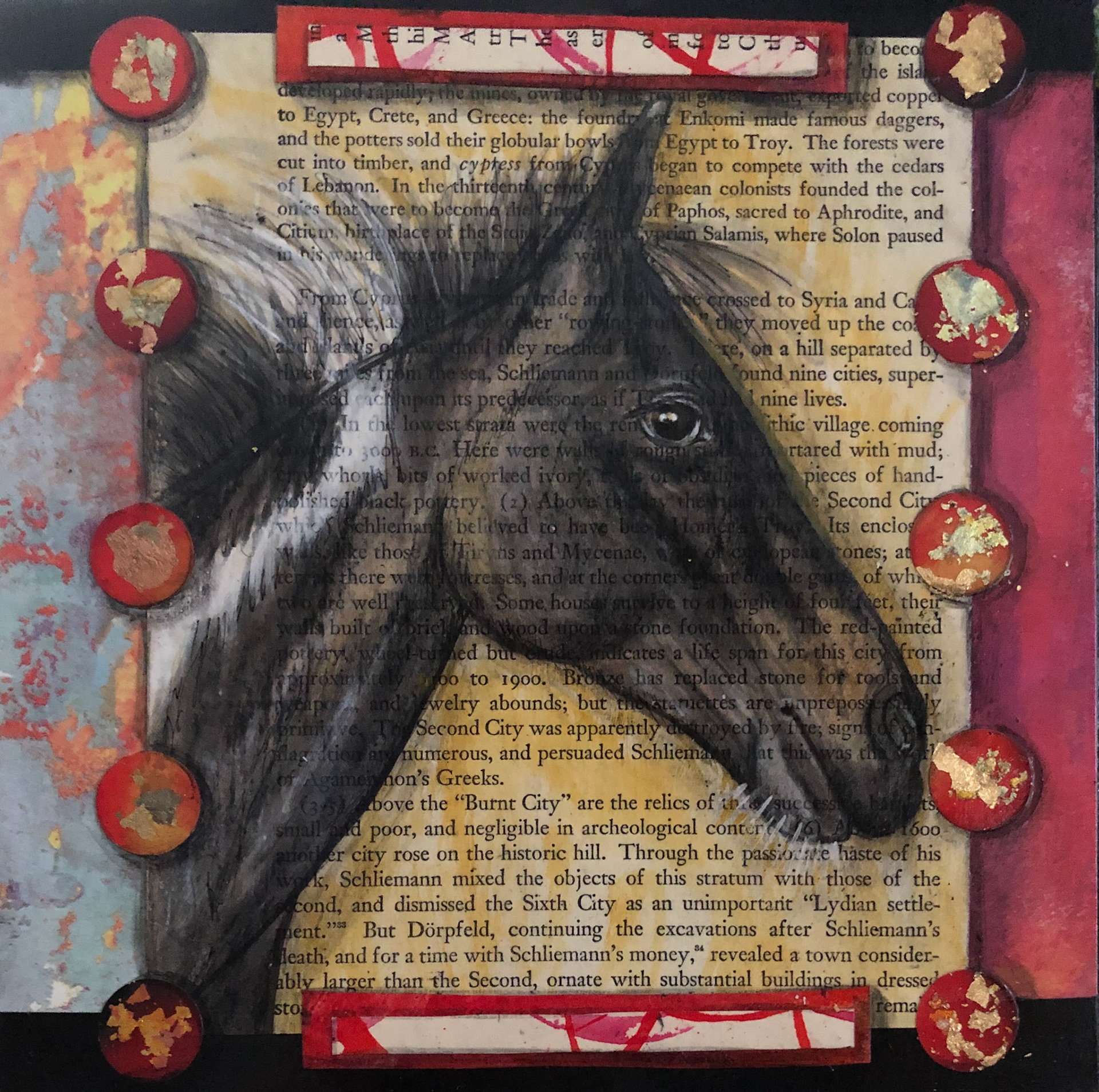 "Bria" :: 8x8 Collage on Cradled Panel
