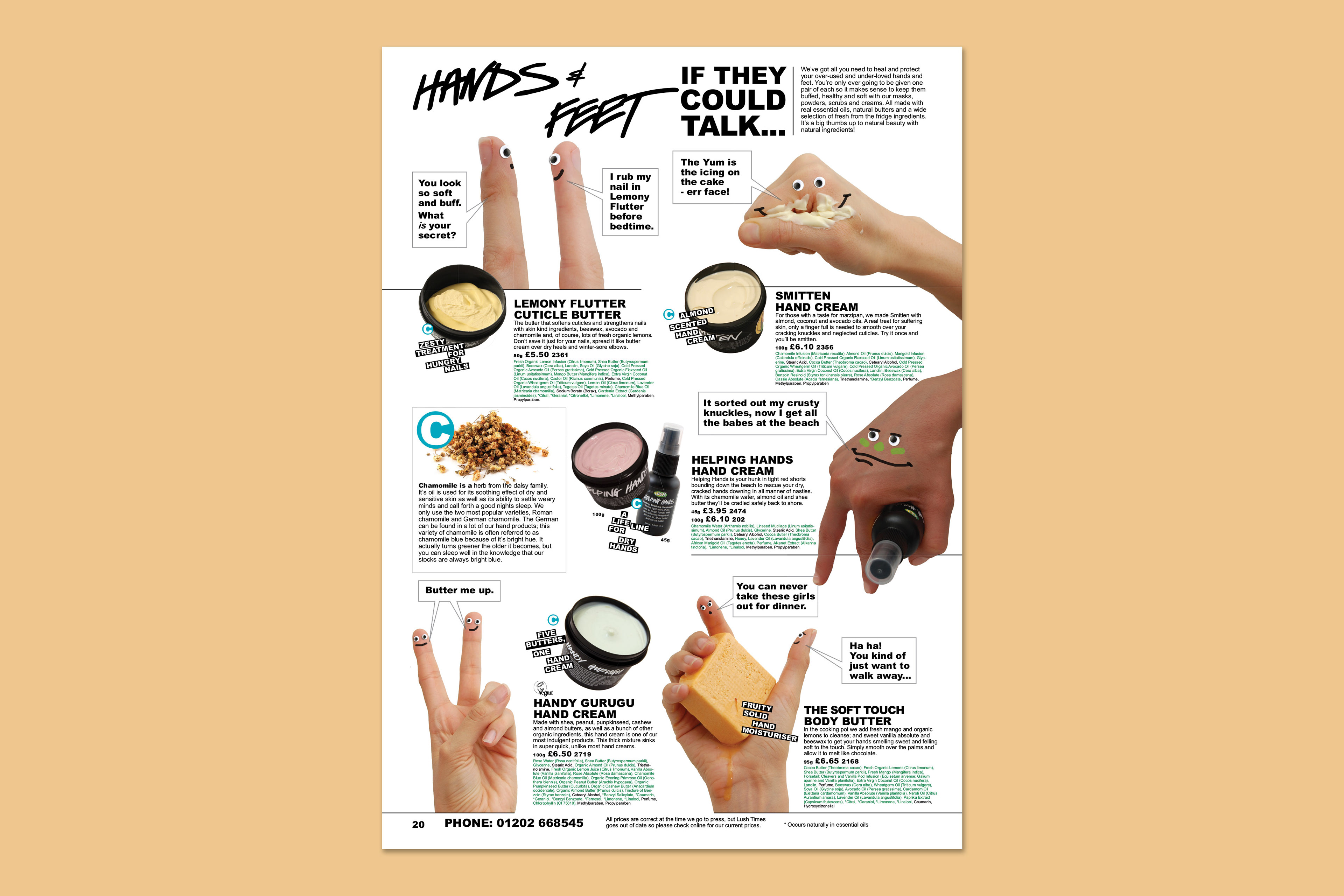 Hands and Feet Product Page in the LUSH Times