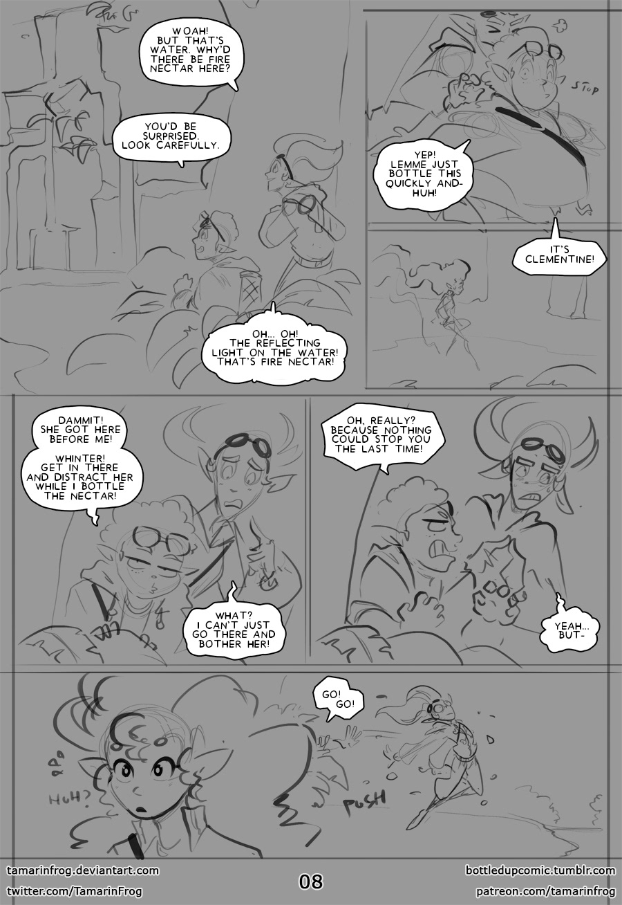 Sketch progress of the previous page