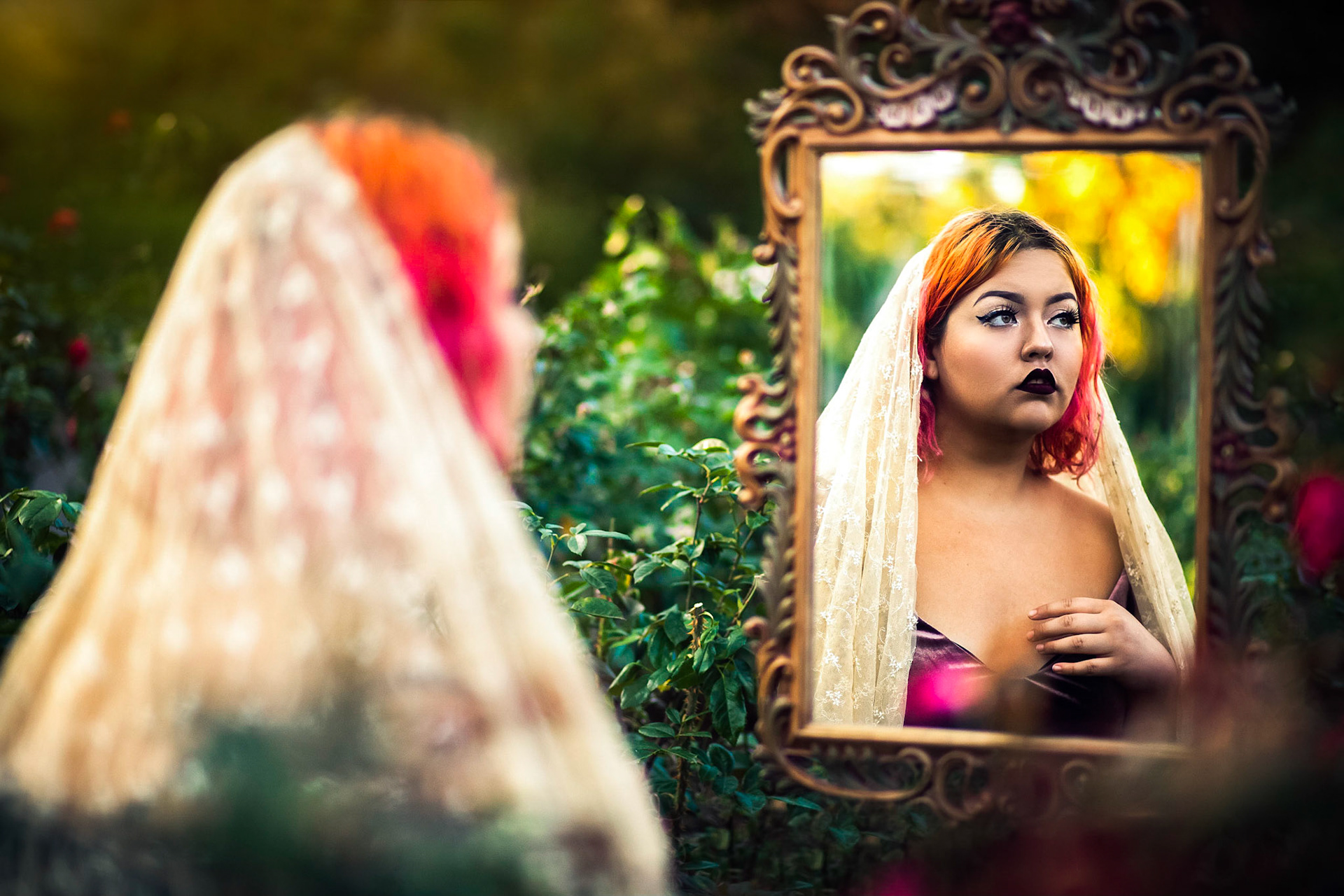 Shen Telles models for the set 'Queen of Thorns'. You can find these images in our Creative Archives!