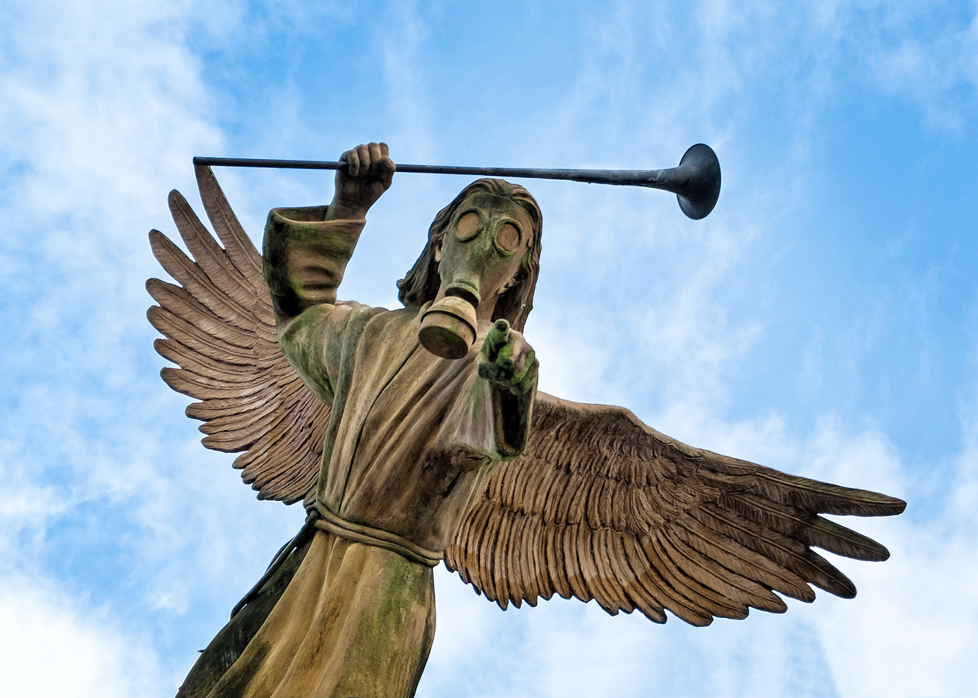 Angel with Gas Mask - Ghent, Belgium