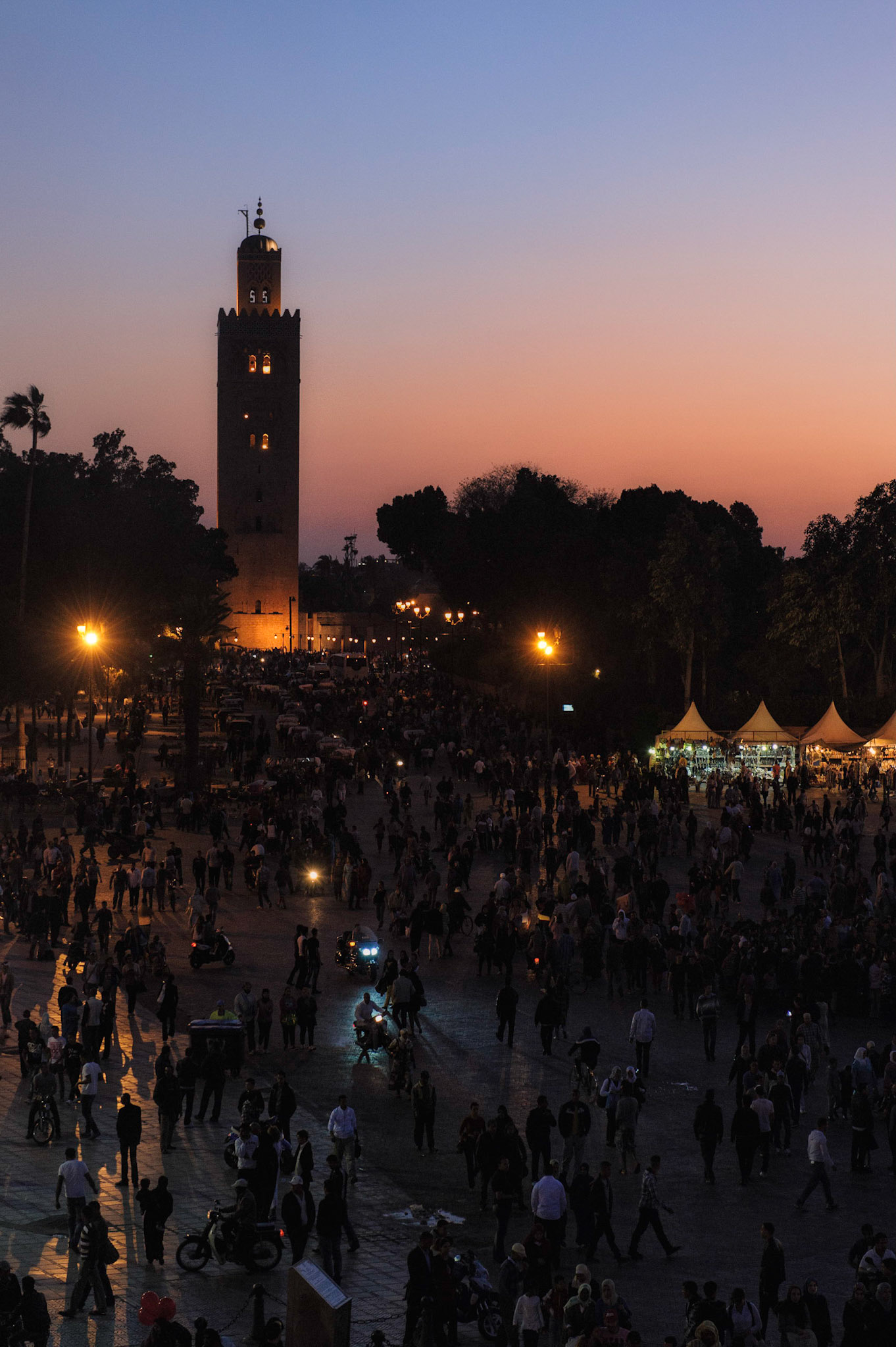 Djemaa El Fna and Mosque - Marrakech, Morocco