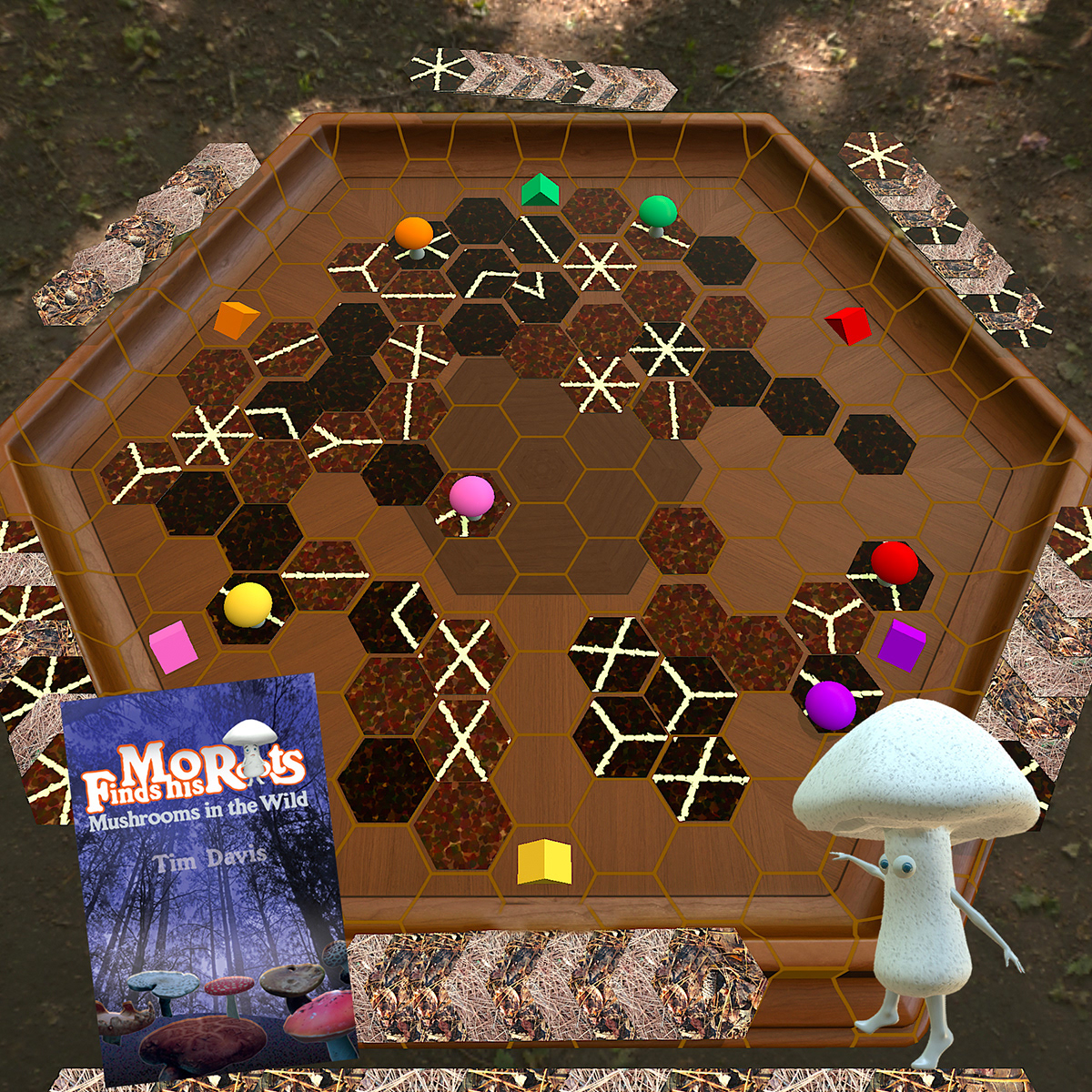 Mycelium Mazers—mushrooms follow paths for points
