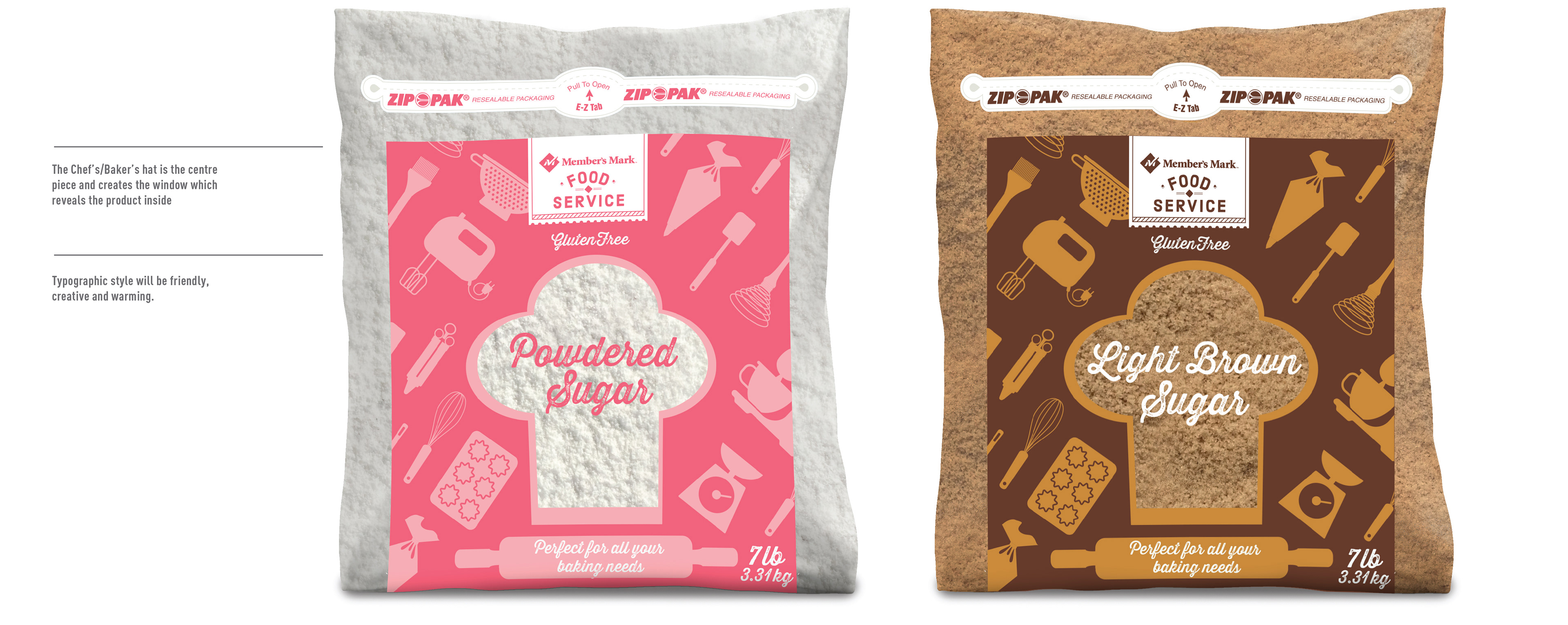 Angela Ellis Sam's Club (U.S Walmart) 'Sugar' Packaging Concepts