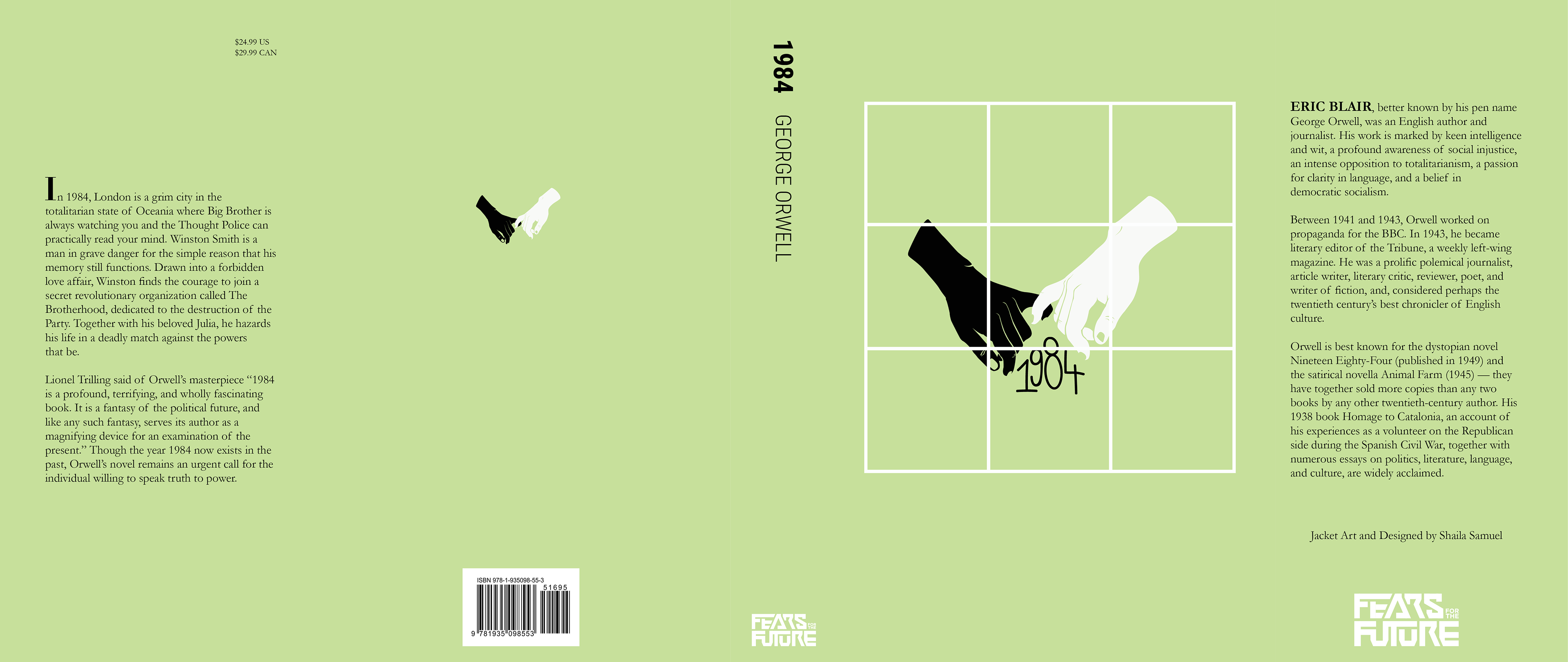 Book jacket design for 1984.