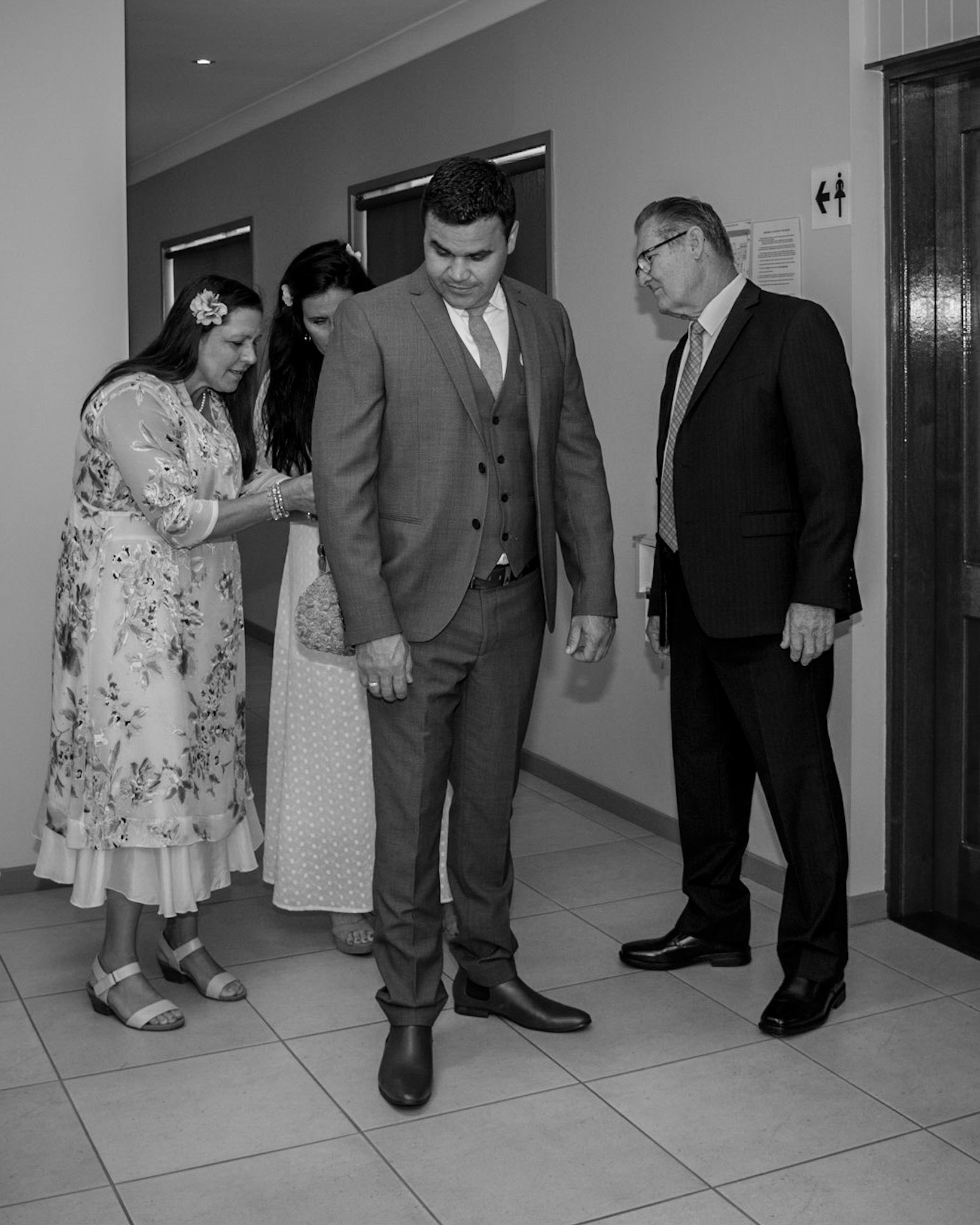 Last minute adjustments and touch ups.