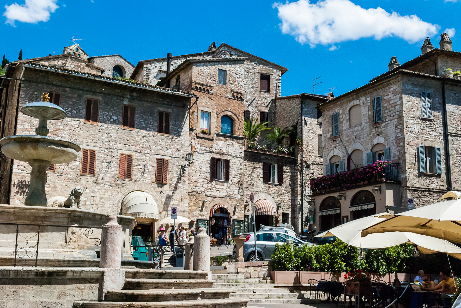 Marktplatz in Assisi