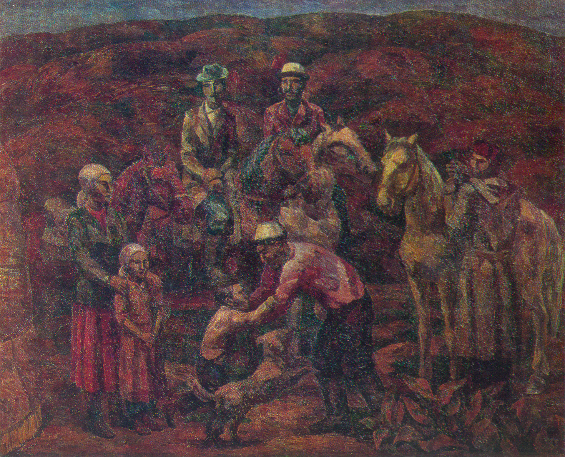 Табунщики. 1975 г., х.м., 112x141.
