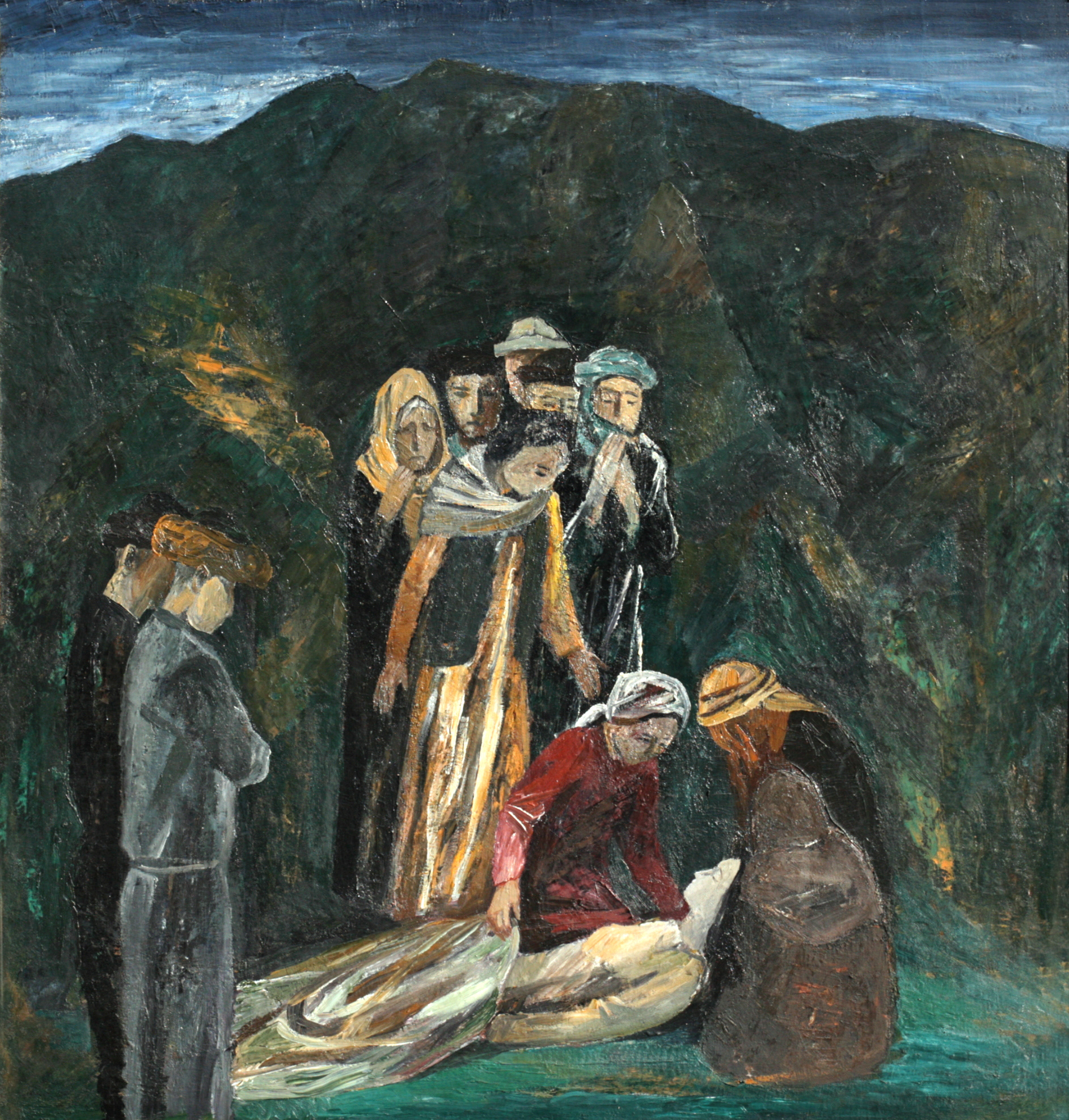 Смерть активистки. 1986 г., х.м., 120x113