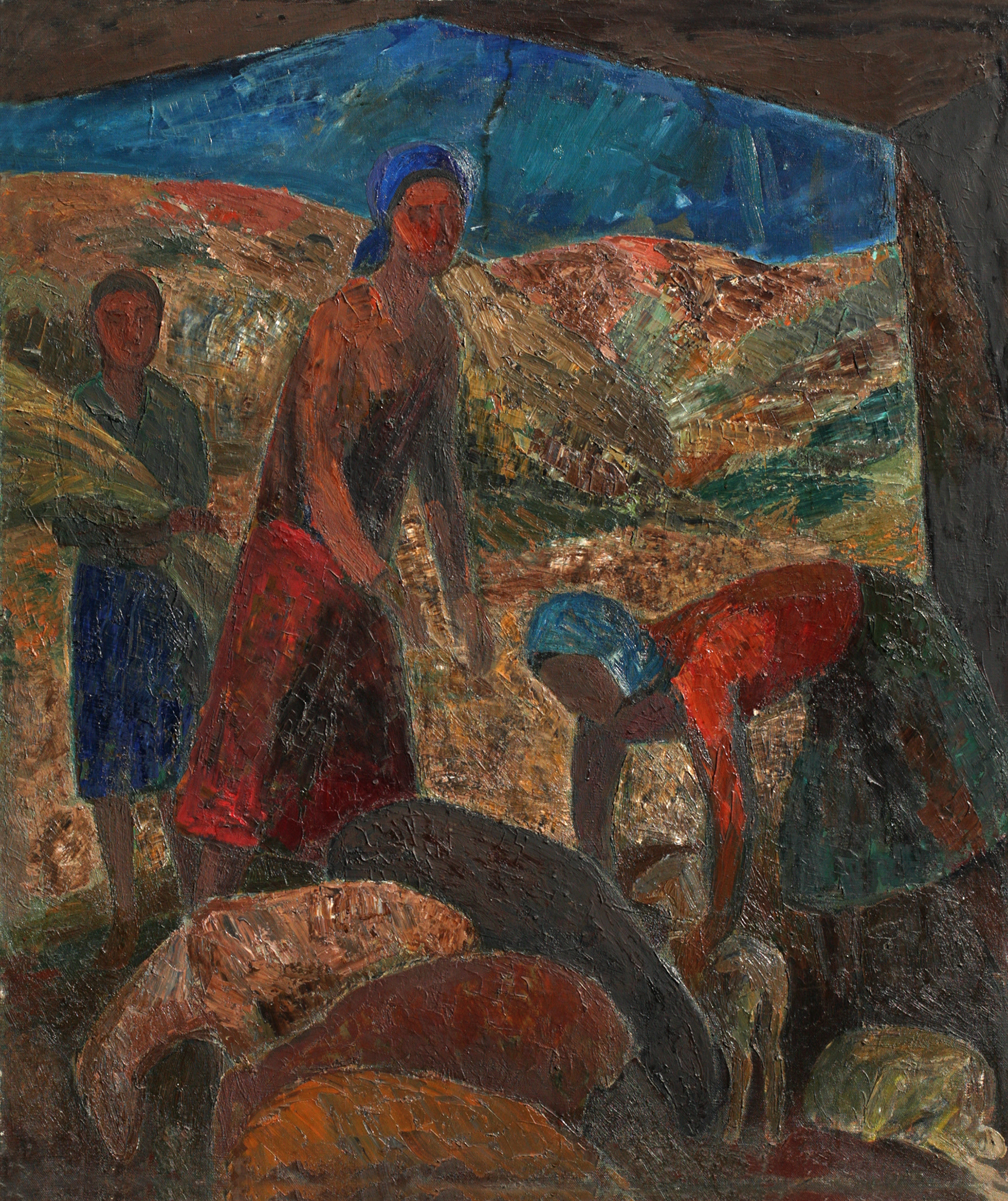 Сакманщицы. 1981 г., х.м., 107x97