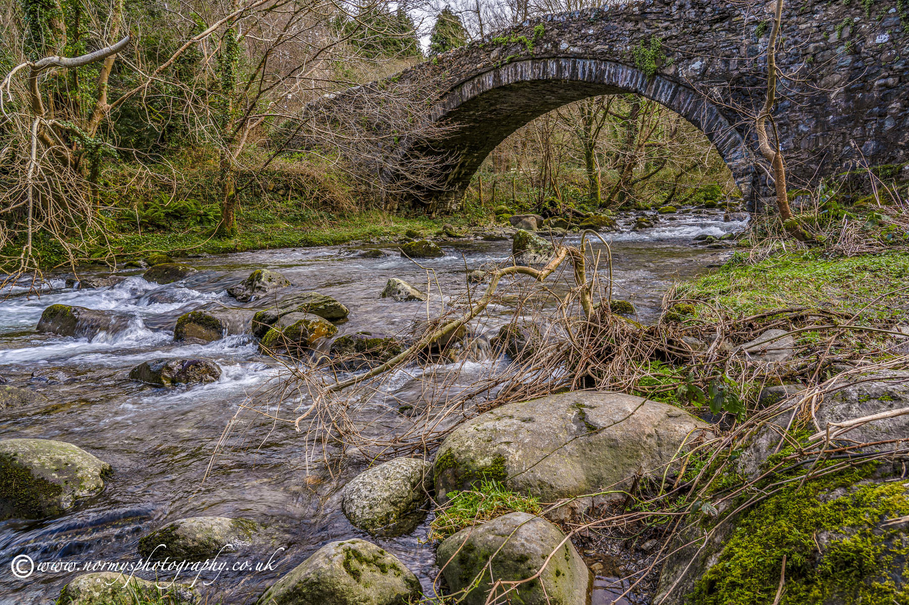 Bridge by the car park.
