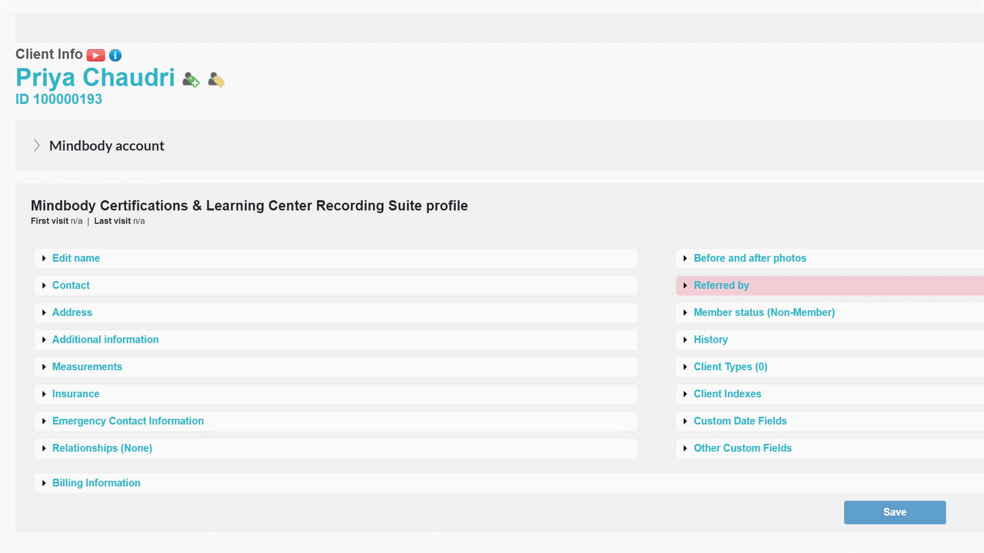 Creating a lead from an existing client