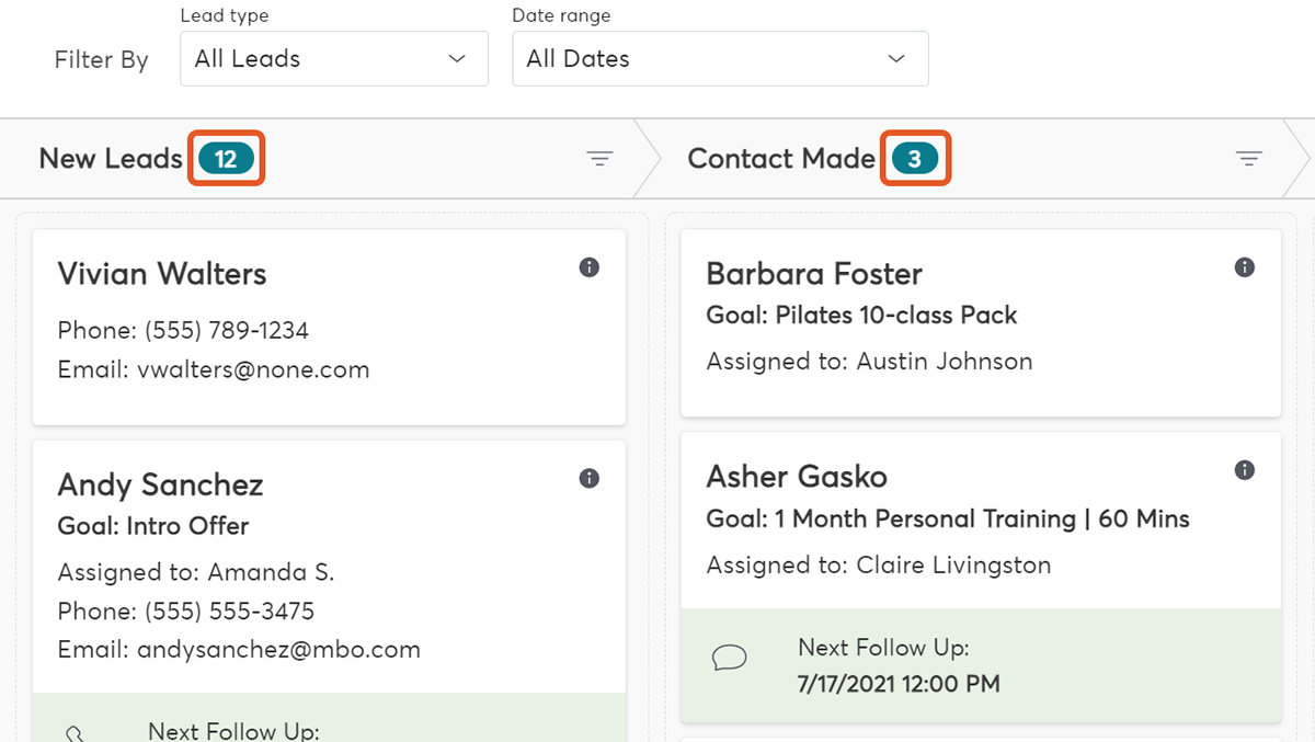 Column headers