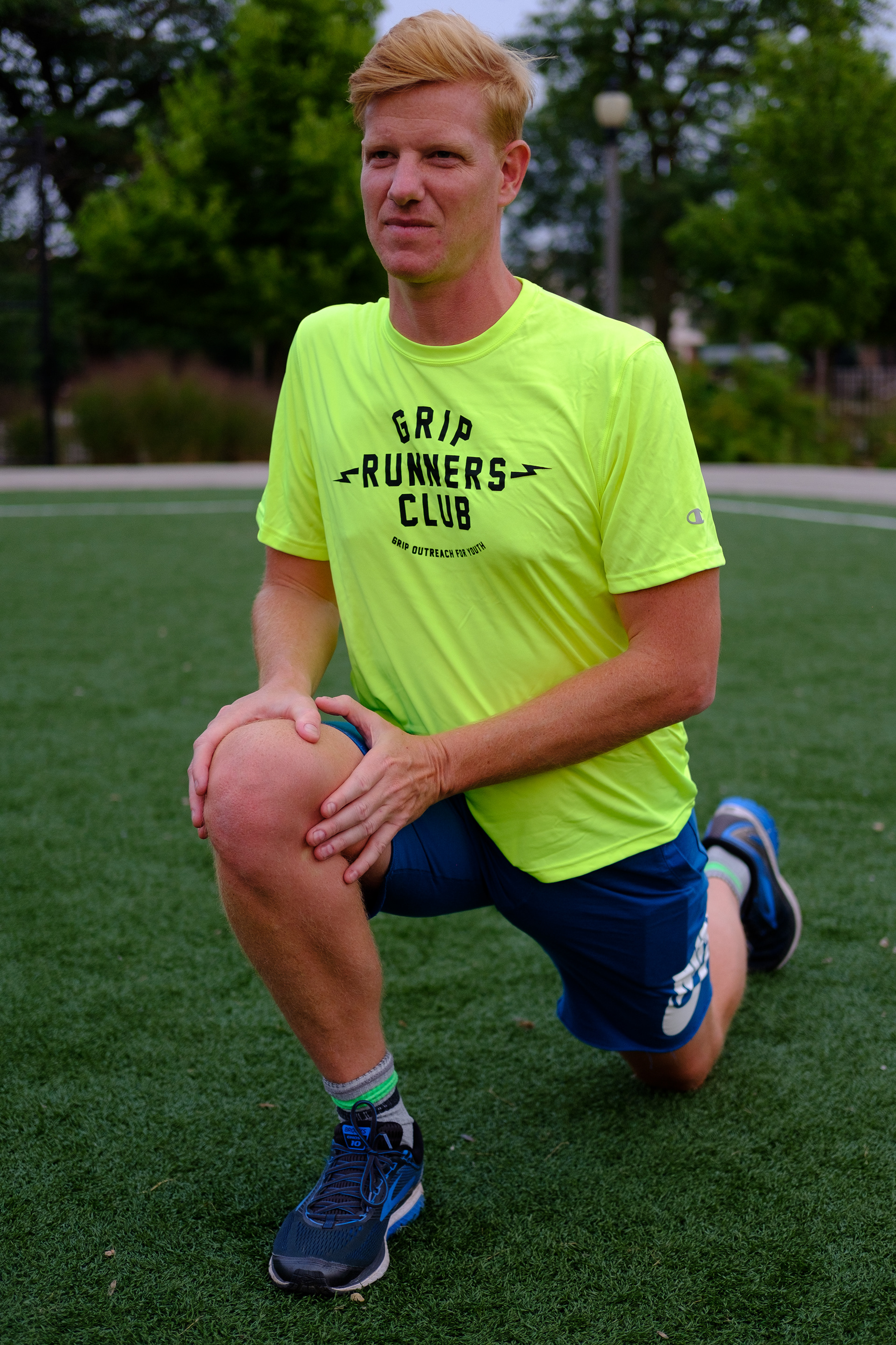 Promotional shots for the GRIP Runners Club.