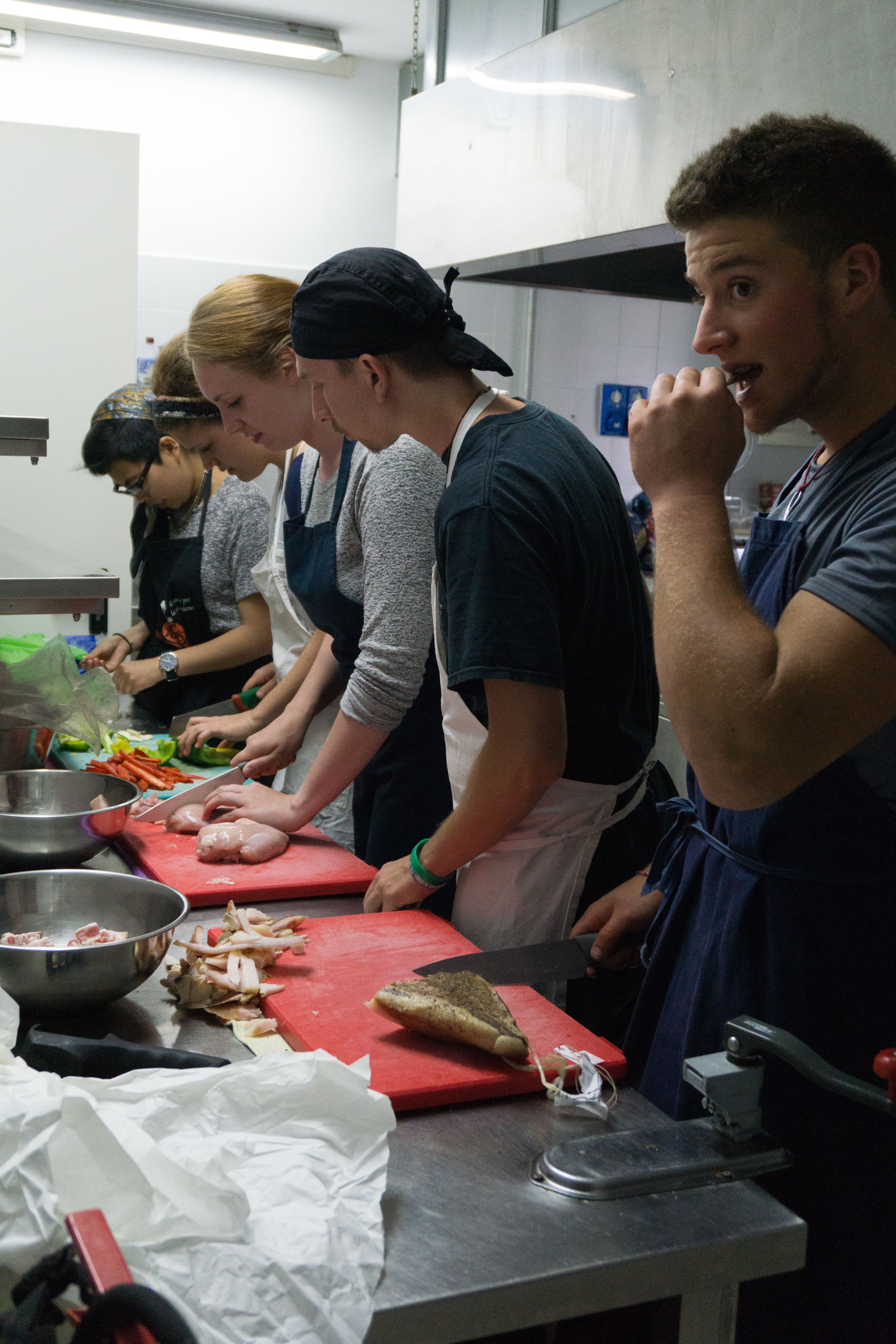 Our hosts in Italy asked that we prepare an american meal for them.