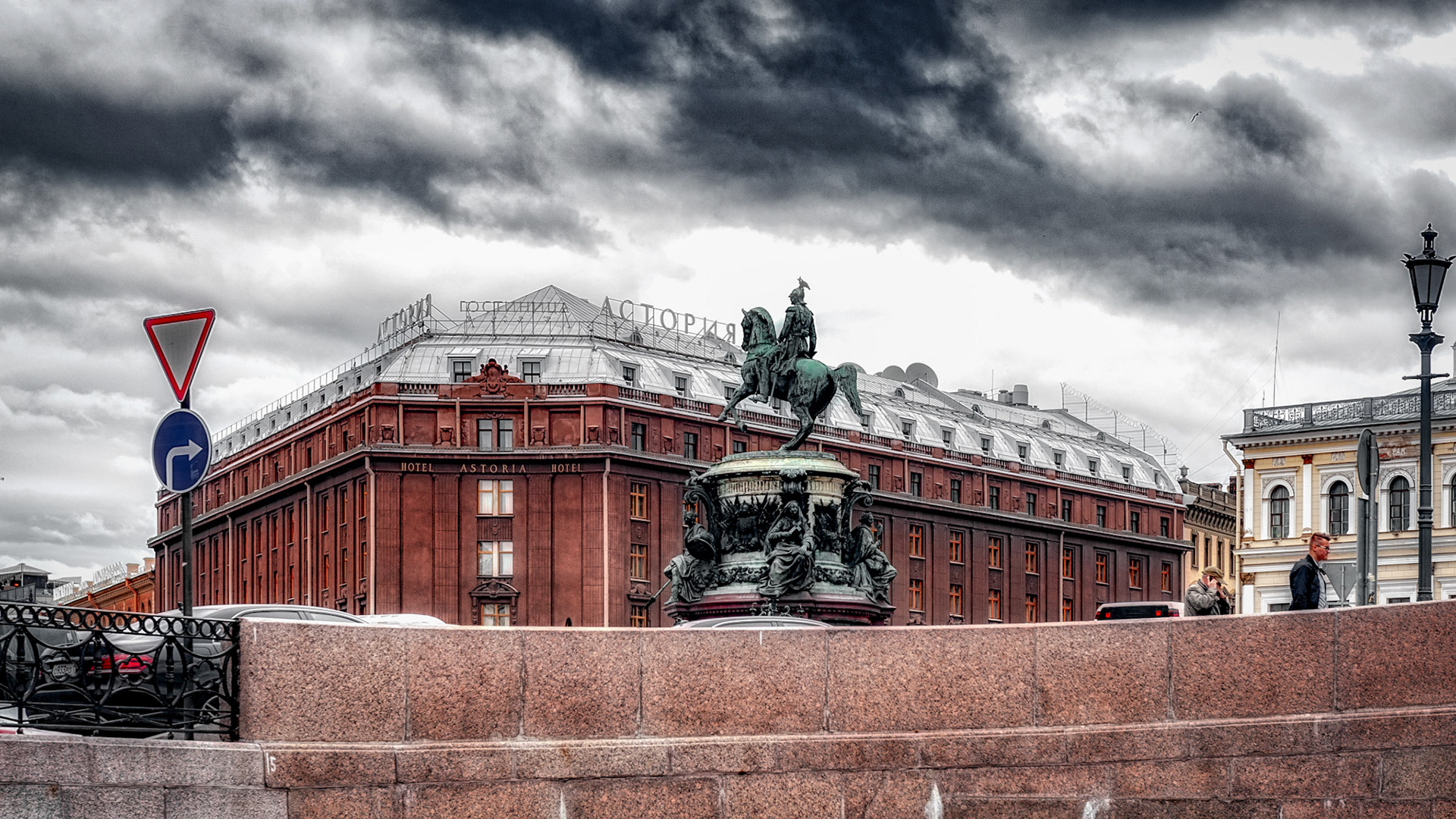 Monument to Nicholas, Hotel Astoria, St. Petersburg, Russia
