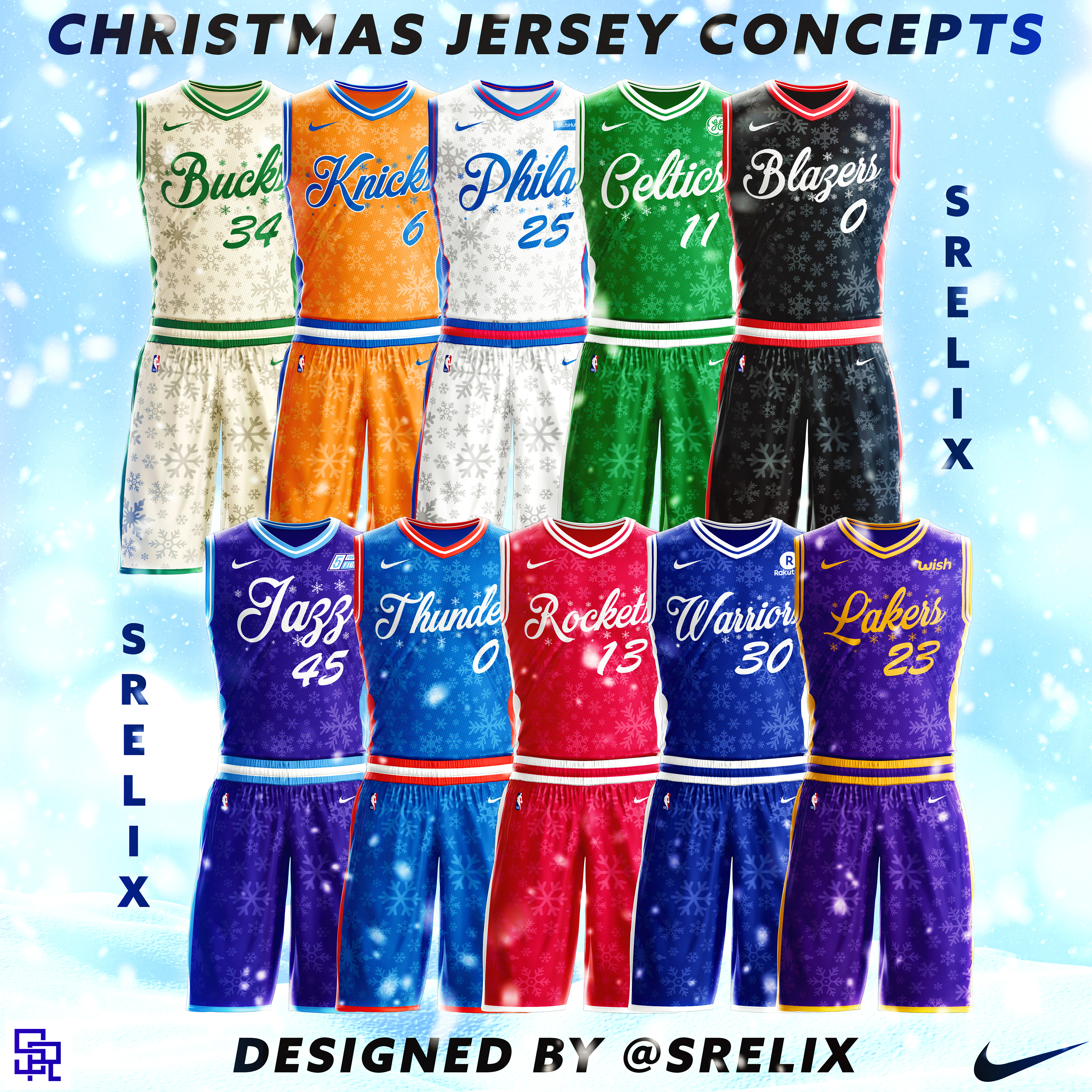 SRELIX Portfolio - NBA Christmas Jersey Concepts