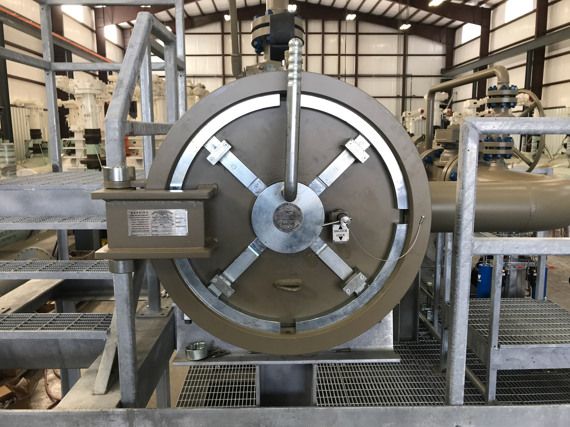 Pipeline Equipment, Inc. TWINLOCK Quick Opening Closure Fabrication