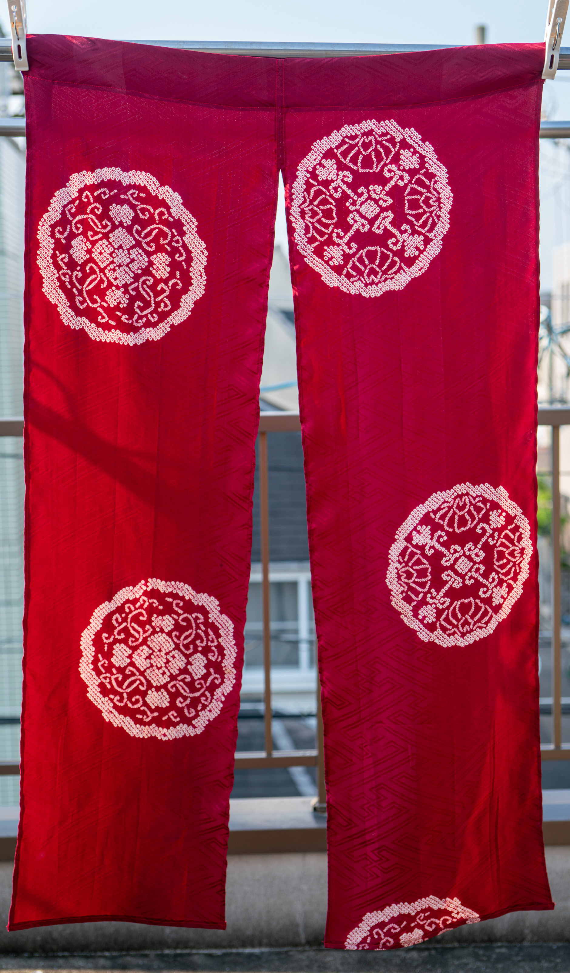 Upcycled Vintage Silk Noren Made from a Vintage Kimono