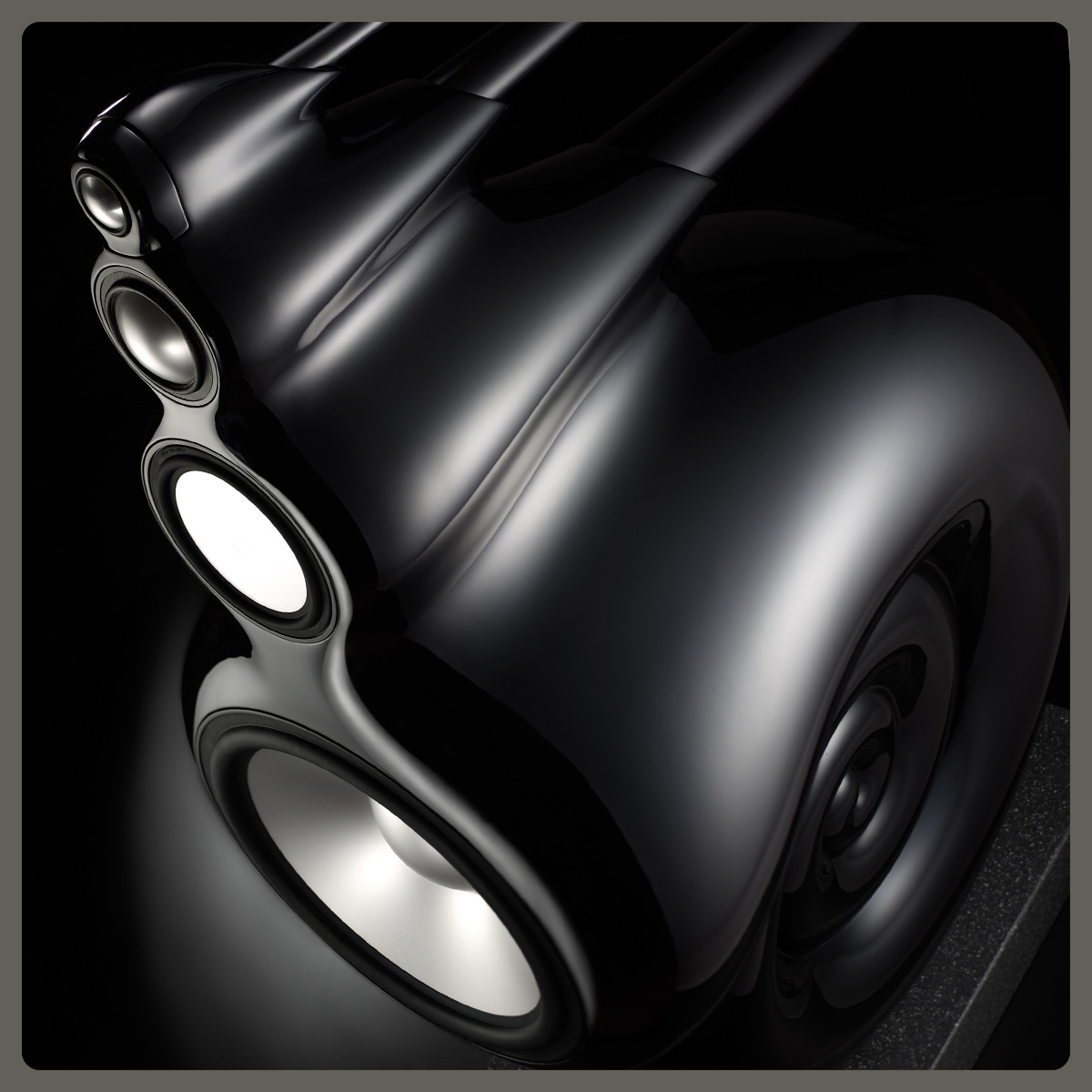 Bowers & Wilkins Nautilus speakers, Pete Gardner, Photographer, Studio, Still Life, London, UK, © Copyright Pete Gardner