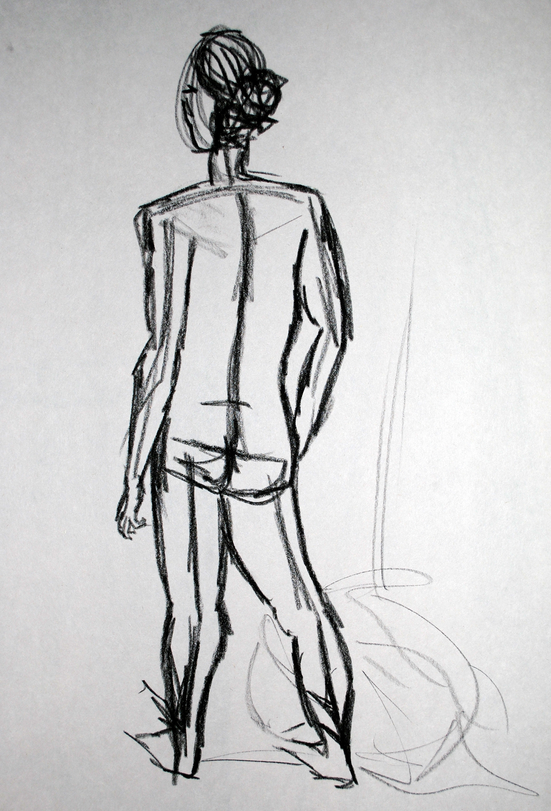 Figure Sketch - Charcoal on Paper