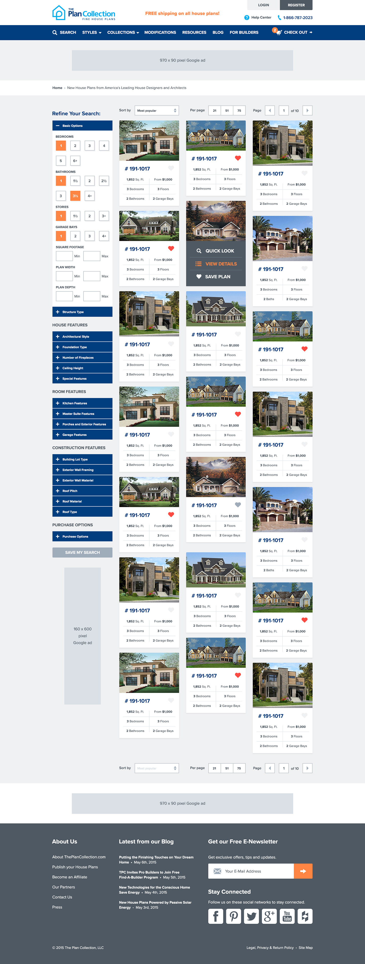 The Plan Collection — Mockup — Product Grid Page