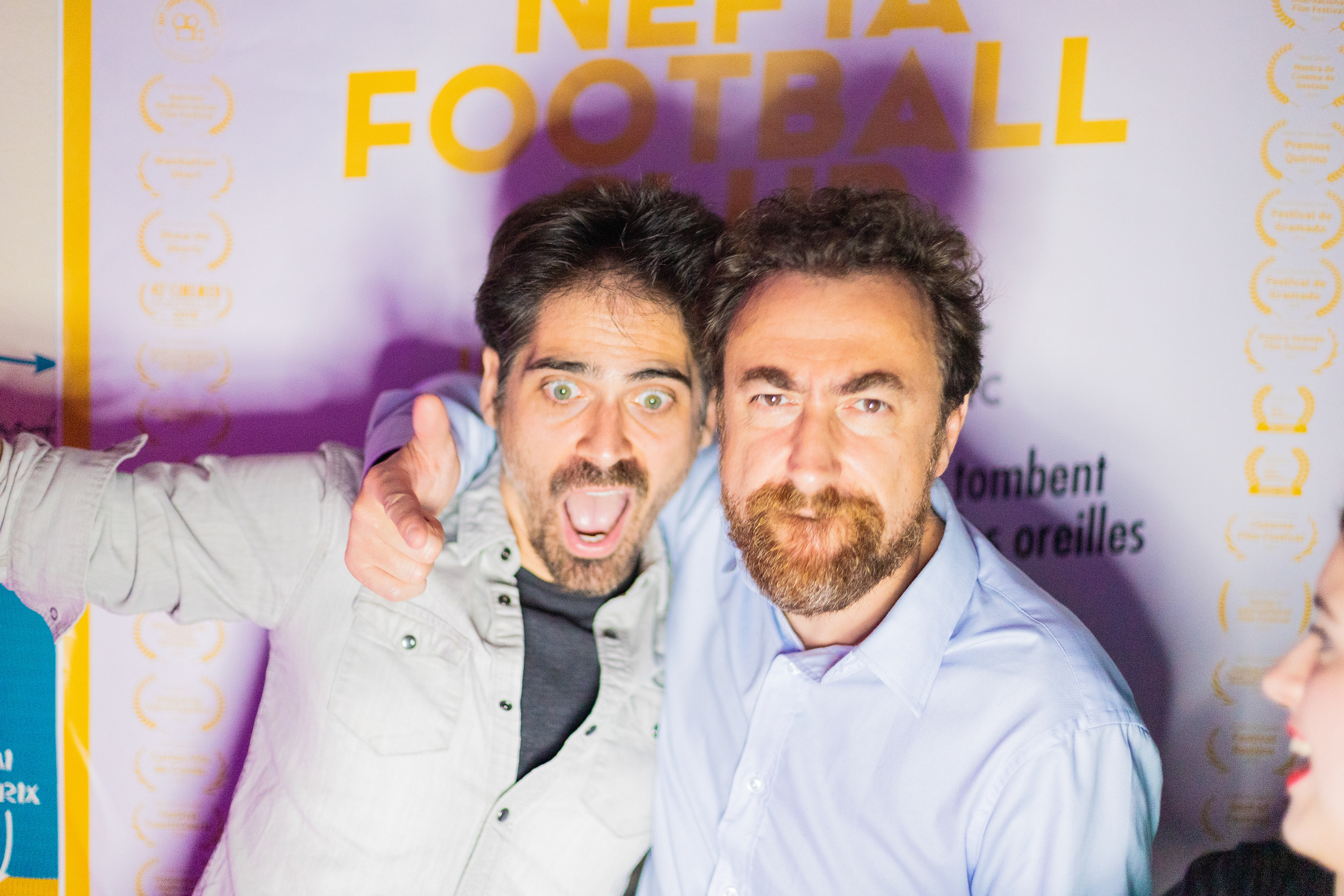 Producer Justin Pechberty and Director Yves Piat after their movie was nominated for the Best Live Action Short at the Oscar®