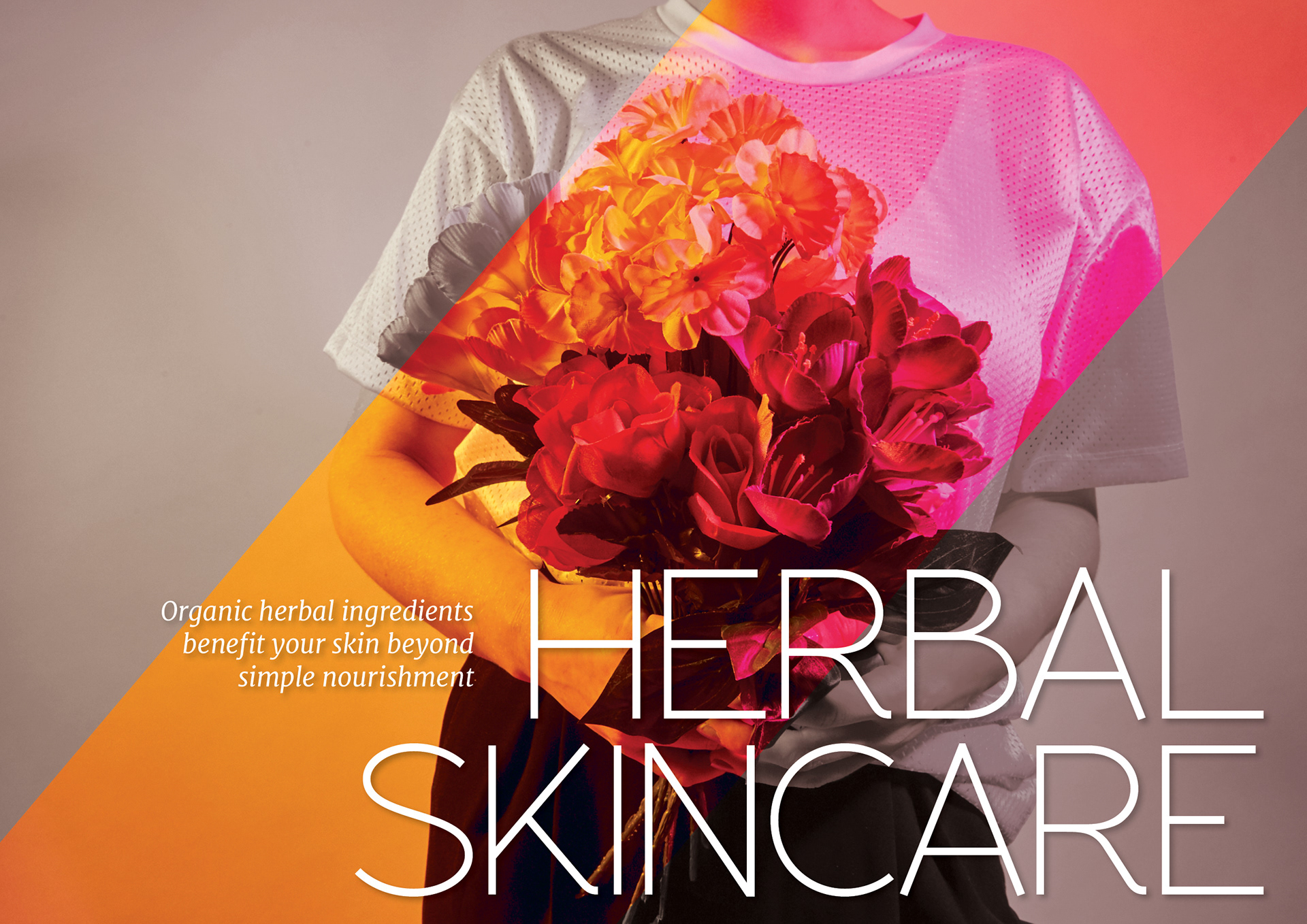 Fictional beauty magazine article title spread