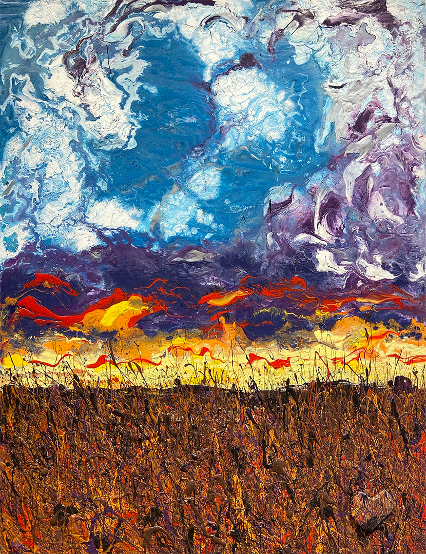Morning Bright, 2020, Mixed media on panel