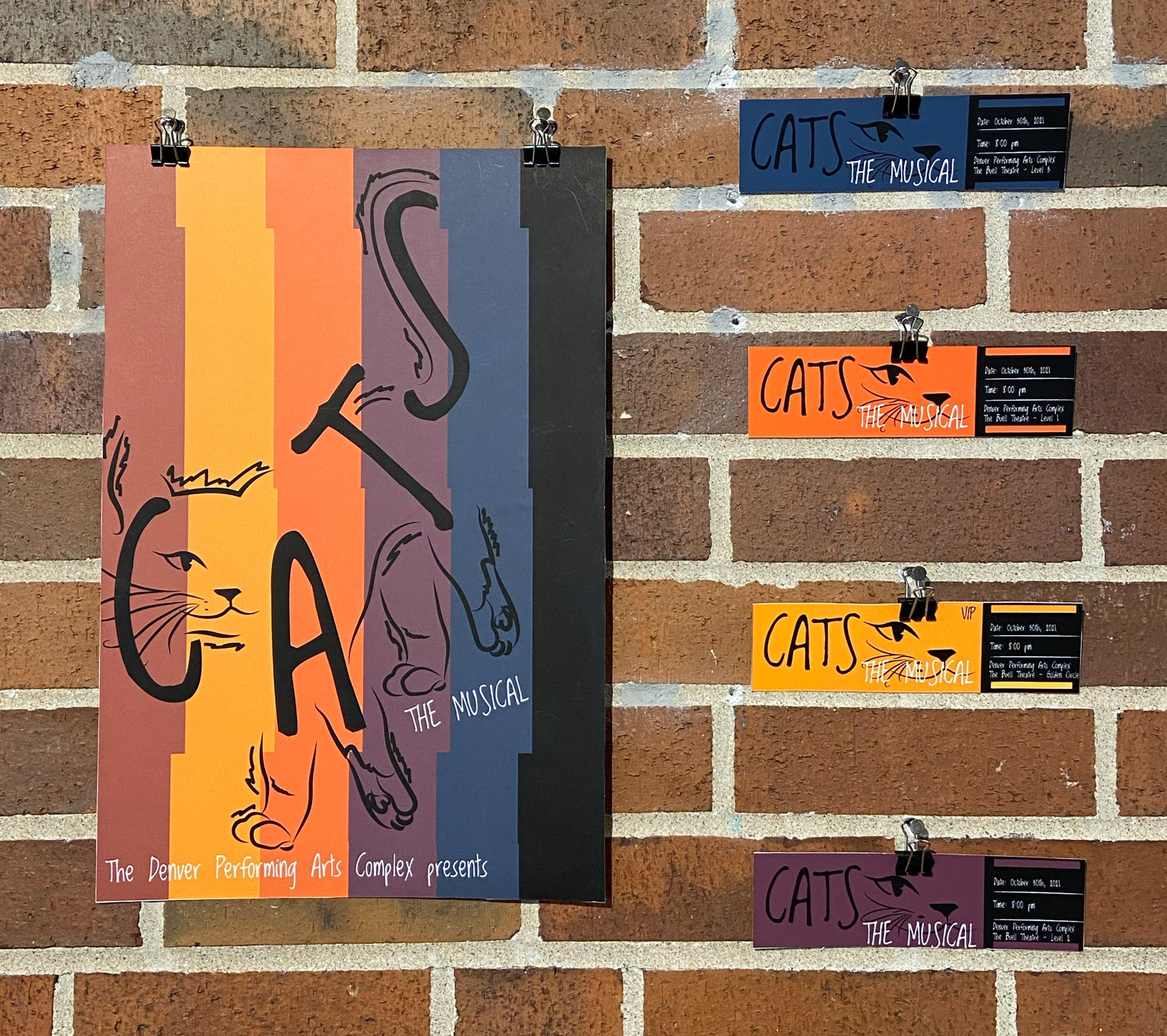 Jaelyn Casanova, "Cats the Musical" Poster & ticket design