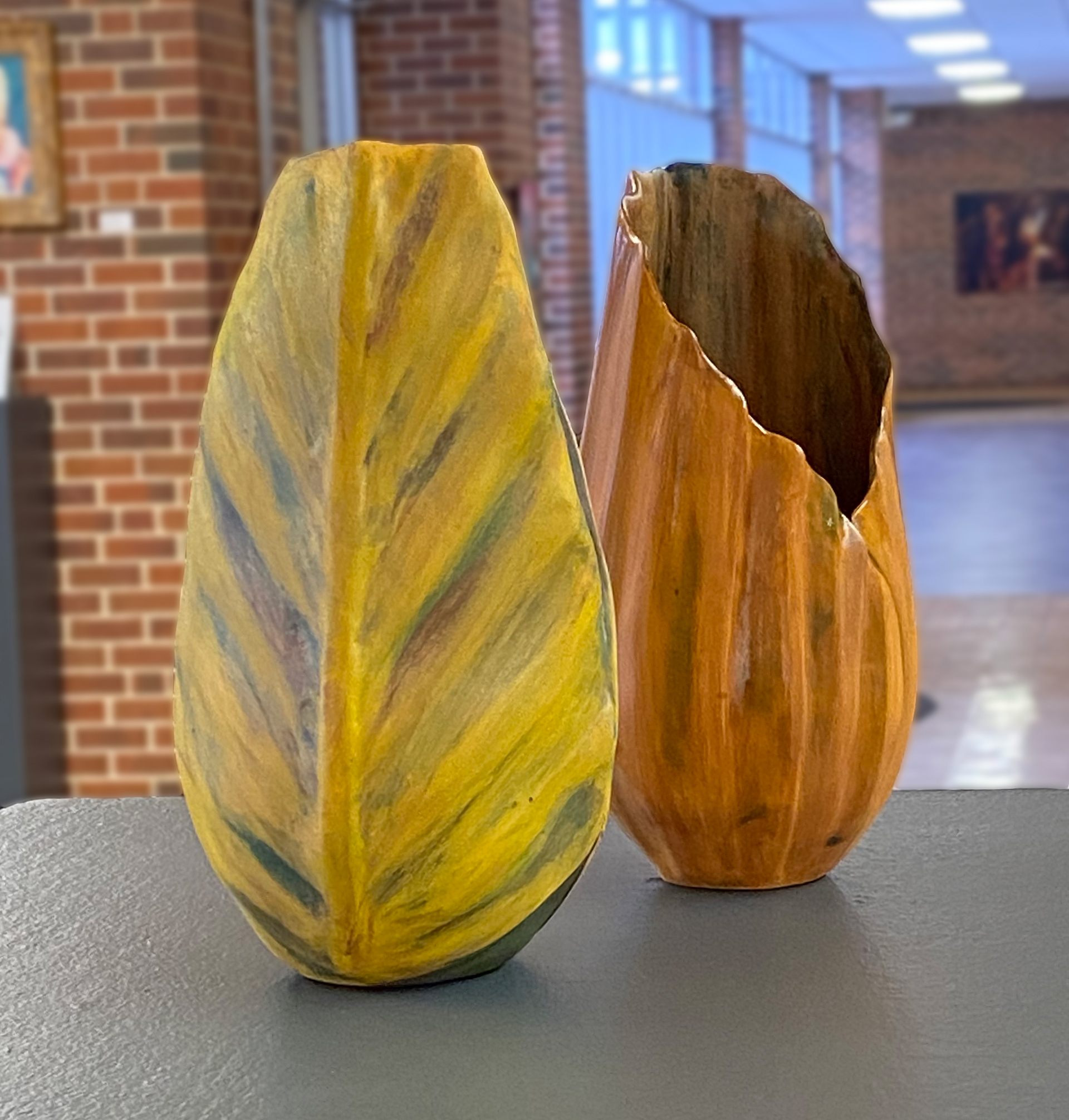 Natalie Brown "Foliage Forms" 2021, Porcelain with velvet underglaze