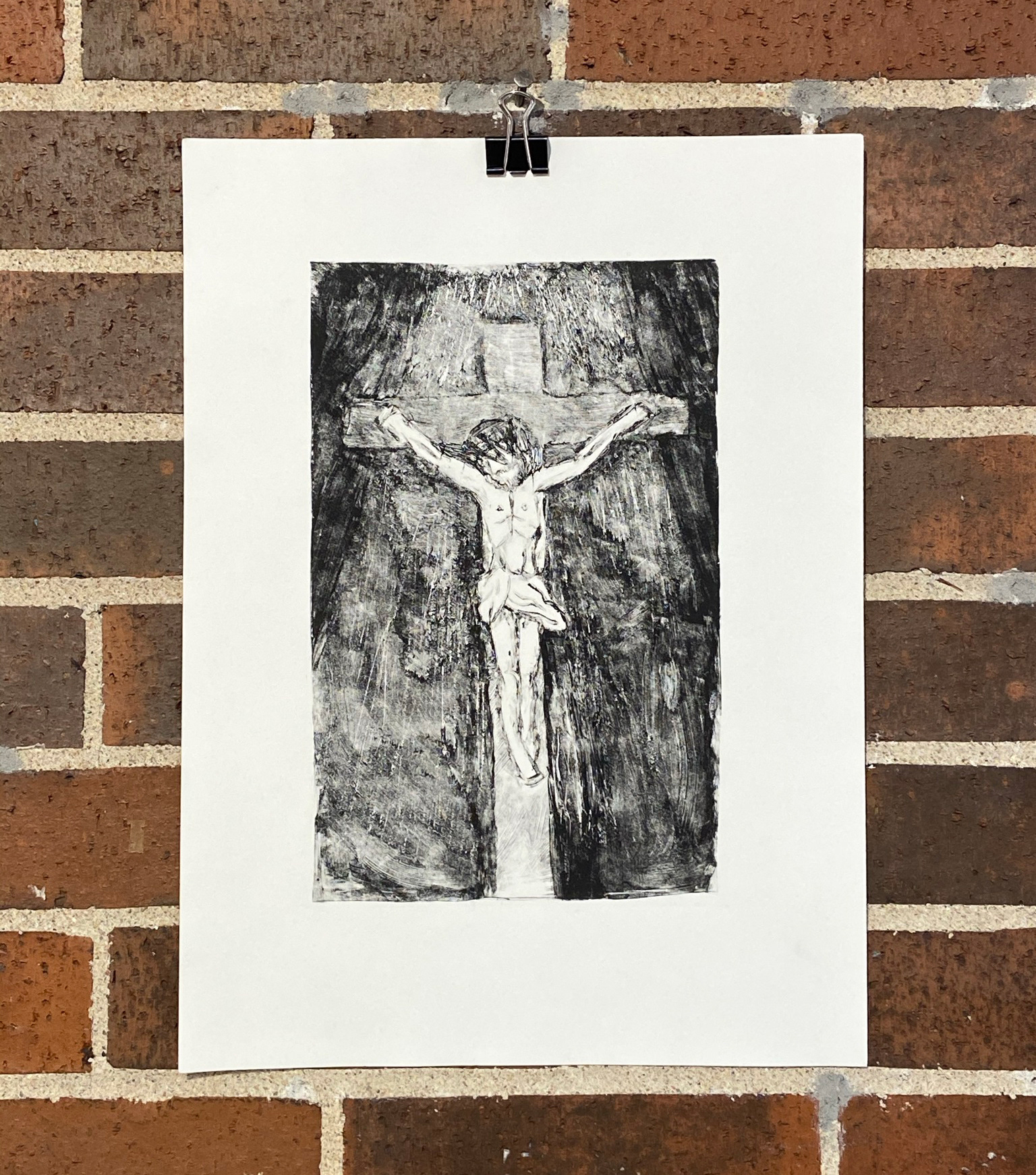 Kaushia Kelley "Jesus on the Cross" 2020 Pen & Ink