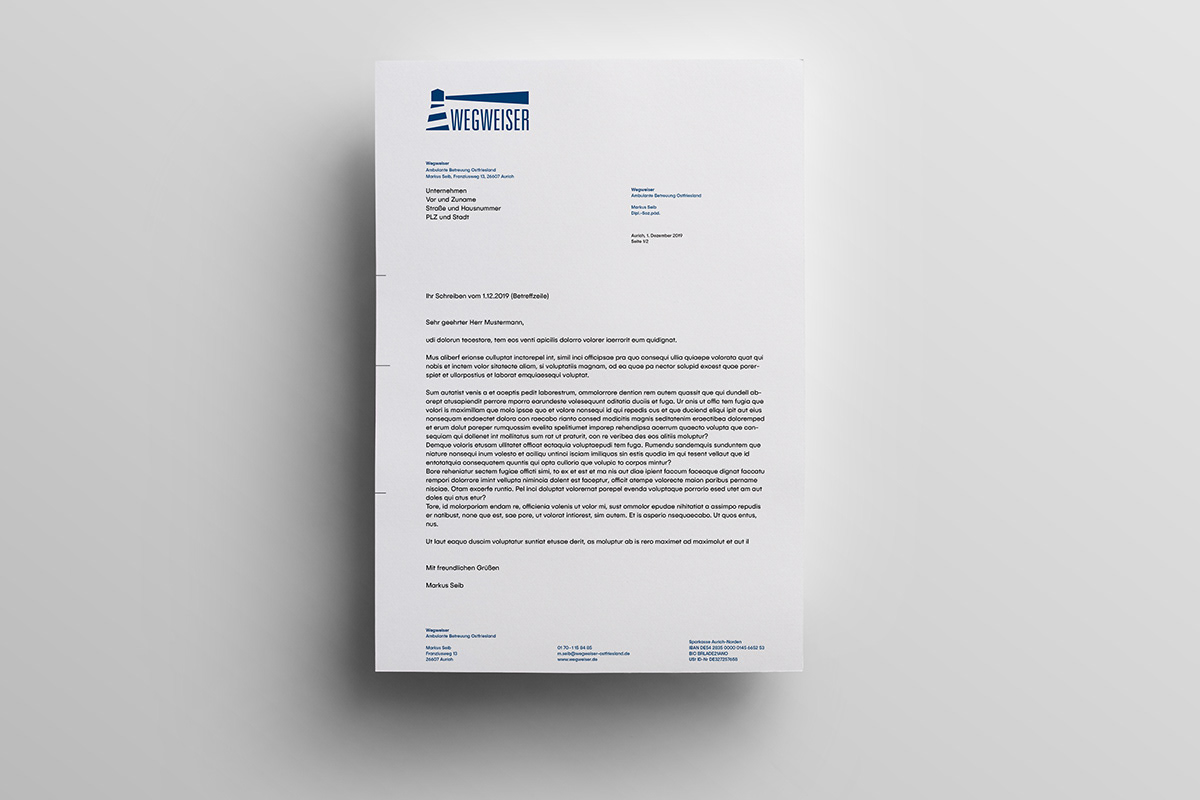 Beispiel für Geschäftsausstattung und Logoentwicklung