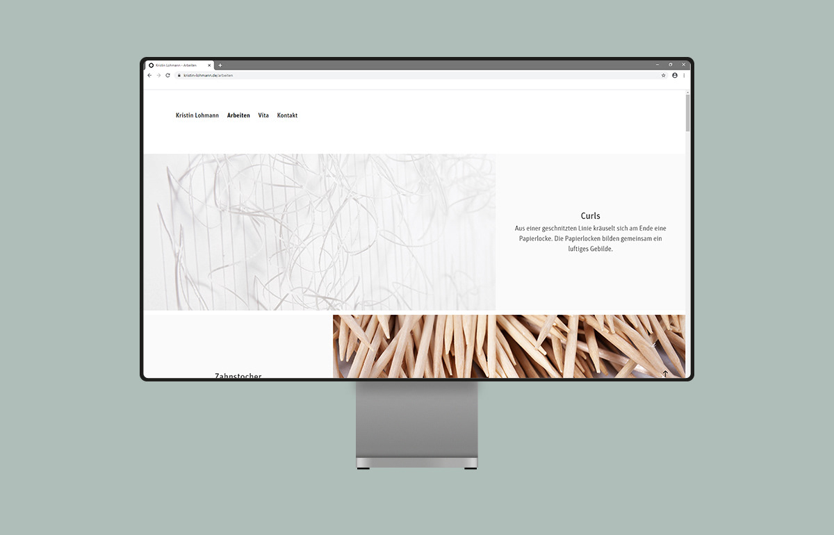 Beispiel für Webdesign einer Website