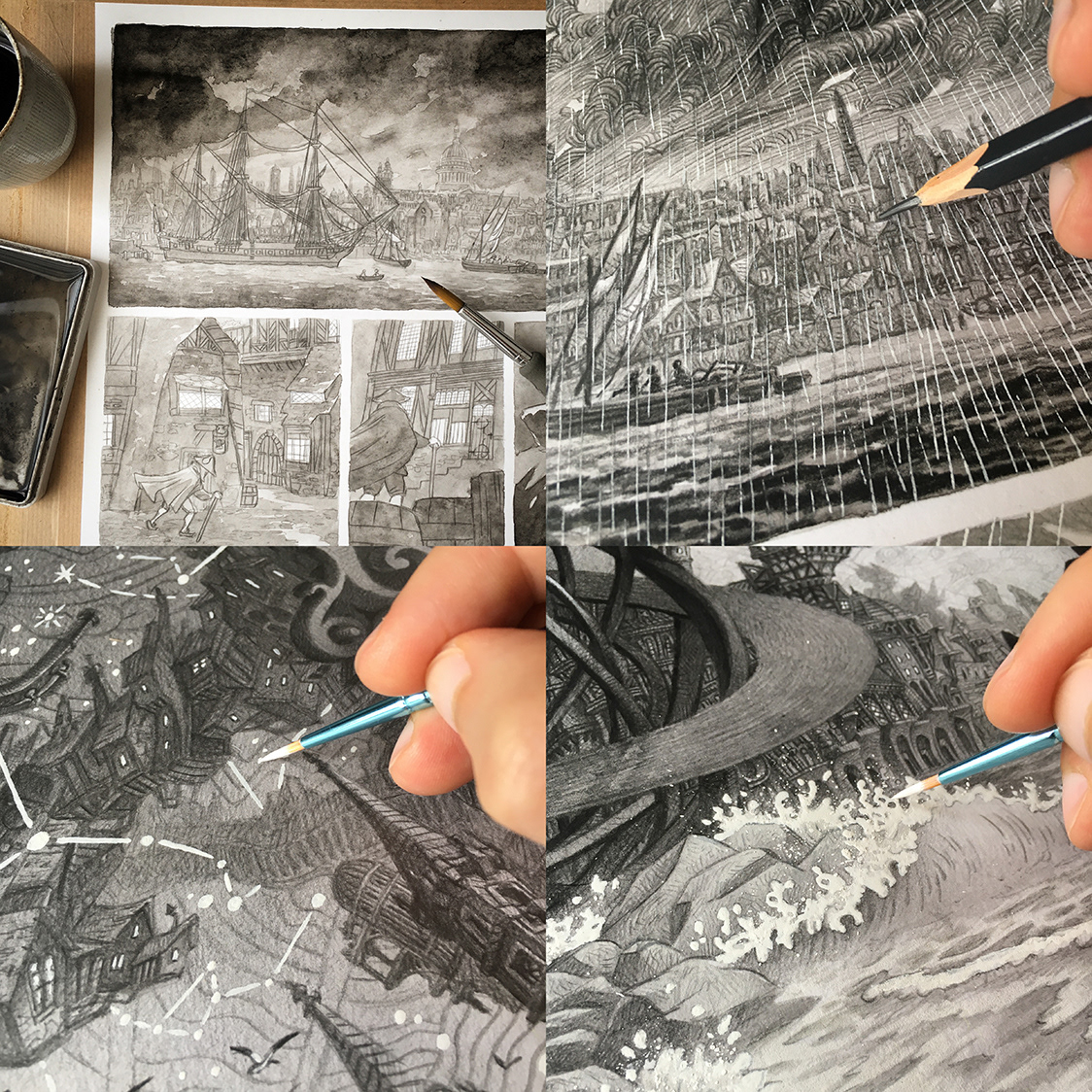 Détails de finalisation de planches