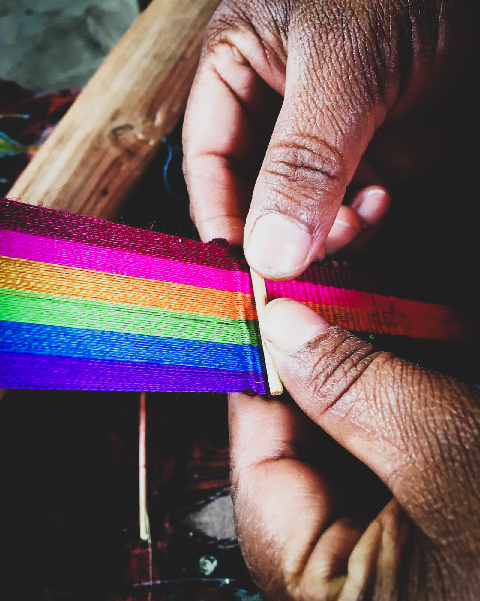 A small stick keeps measure of the belt